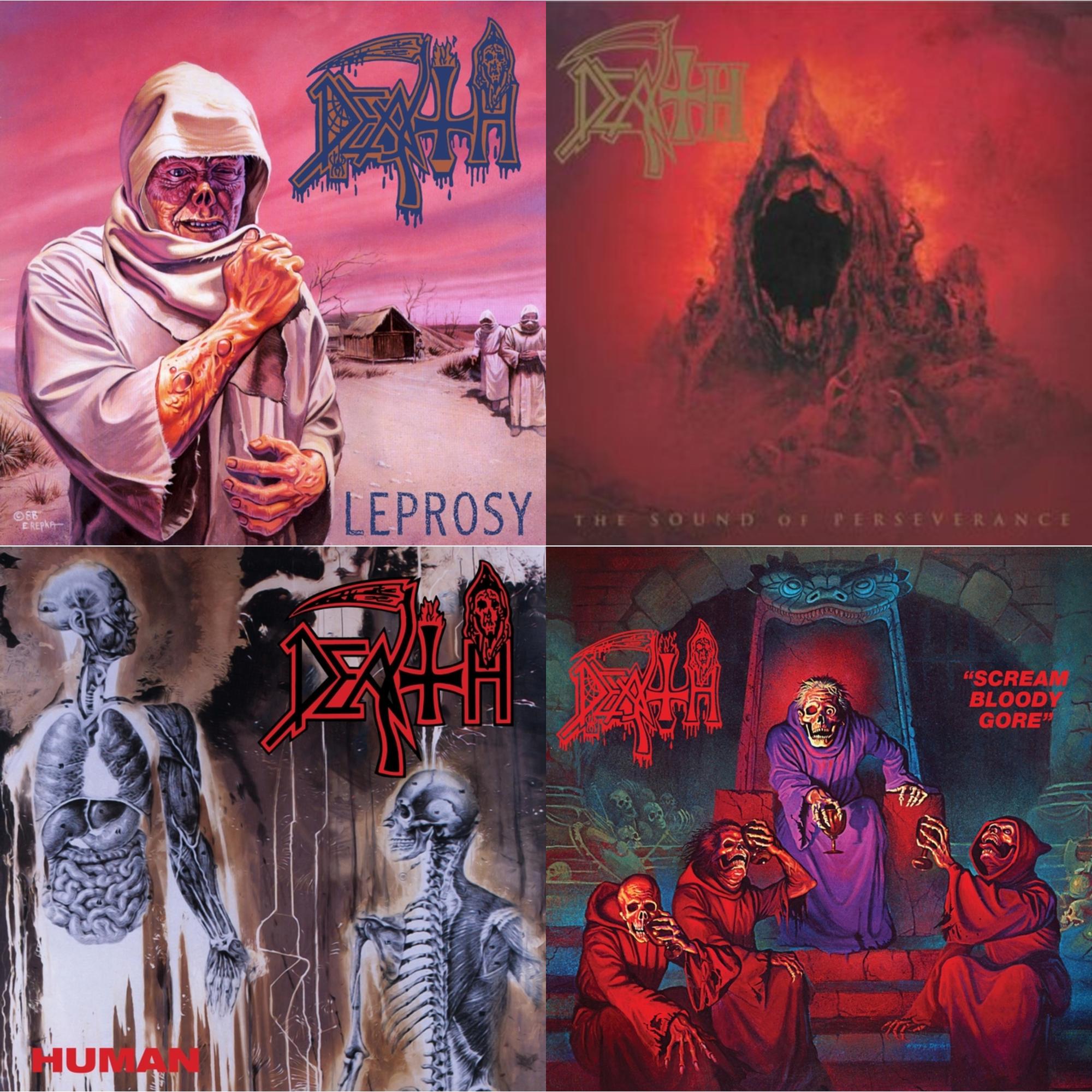 Sound Of Perseverance (Black, Red & Gold Tri Color Merge Withsplatter Vinyl/2LP) & Human (Remastered Reissue) & Leprosy (Reissue) & Scream Bloody Gore (Reissue)