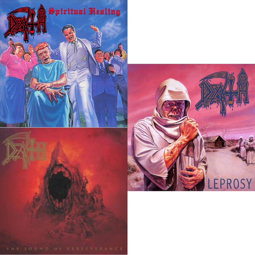 Spiritual Healing - Reissue (Red, Cyan Blue & Black Tri Color Merge With Splatter LP Vinyl) & Sound Of Perseverance (Black, Red & Gold Tri Color Merge Withsplatter Vinyl/2LP) & Leprosy (Reissue)