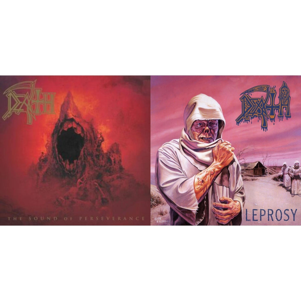 Leprosy Reissue (Hot Pink, Bone White & Blue Jay Tri Color Merge With Splatter LP Vinyl) & Sound Of Perseverance (Black, Red & Gold Tri Color Merge Withsplatter Vinyl/2LP)