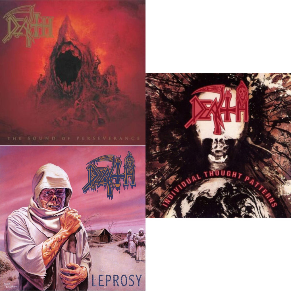 Leprosy Reissue (Hot Pink, Bone White & Blue Jay Tri Color Merge With Splatter LP Vinyl) & Sound Of Perseverance (Black, Red & Gold Tri Color Merge Withsplatter Vinyl/2LP) & Individual Thought Patterns - Reissue