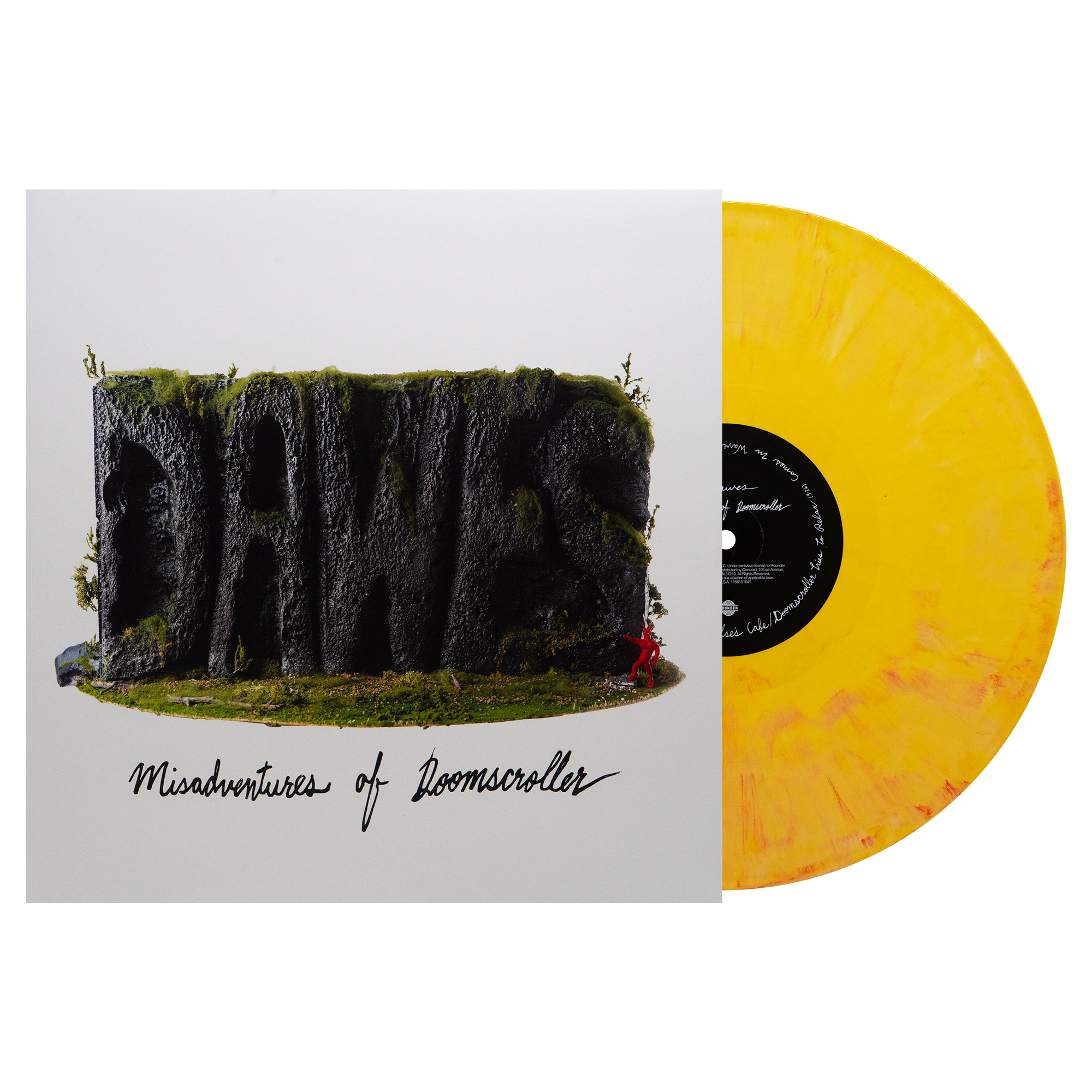 Misadventures Of Doomscroller - Yellow & Red Swirl Vinyl Record