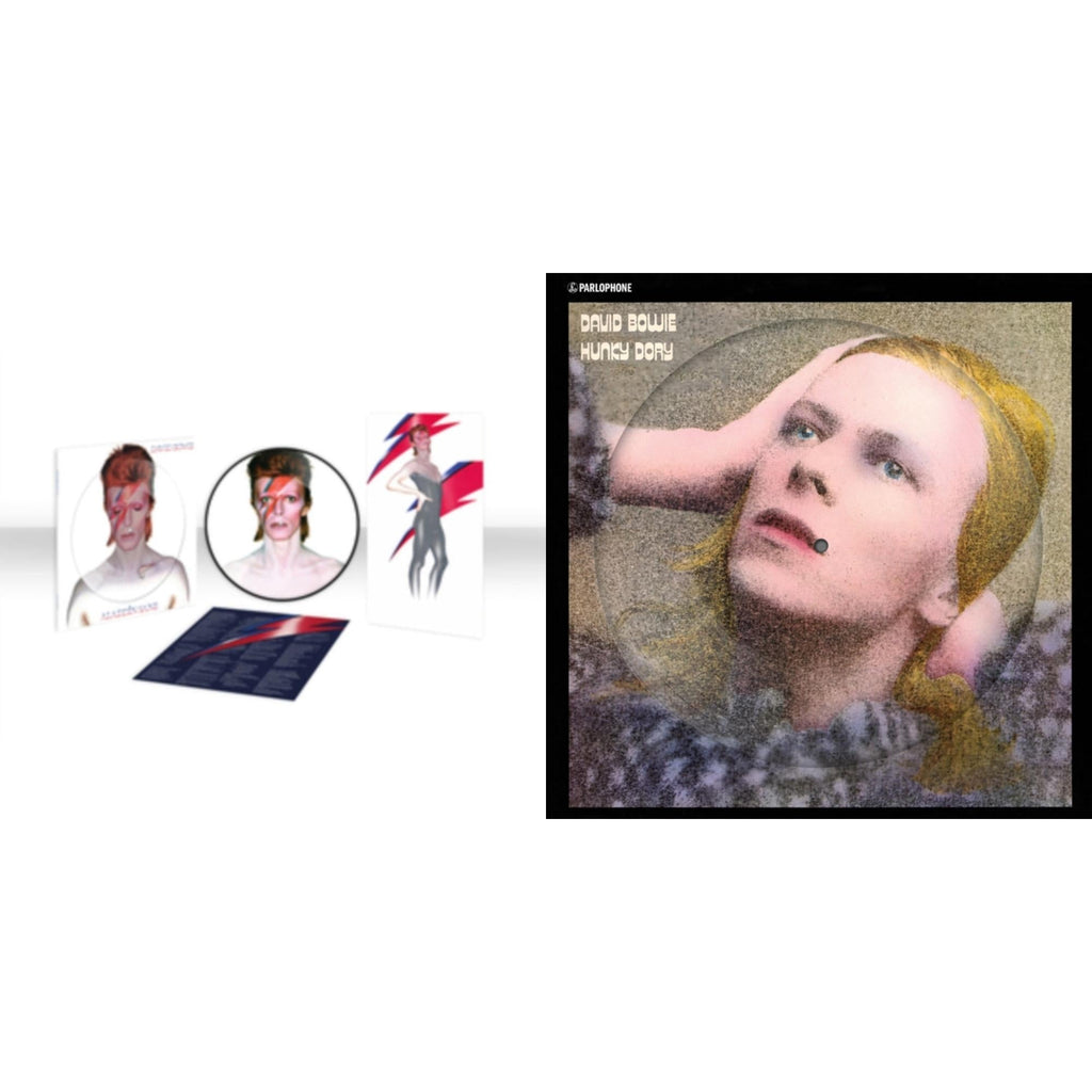 David Bowie - Hunky Dory (2015 Remaster/50Th Anniv/Picture Disc) & Aladdin Sane (2013 Remaster) (Picture Disc) - LP Vinyl Bundle