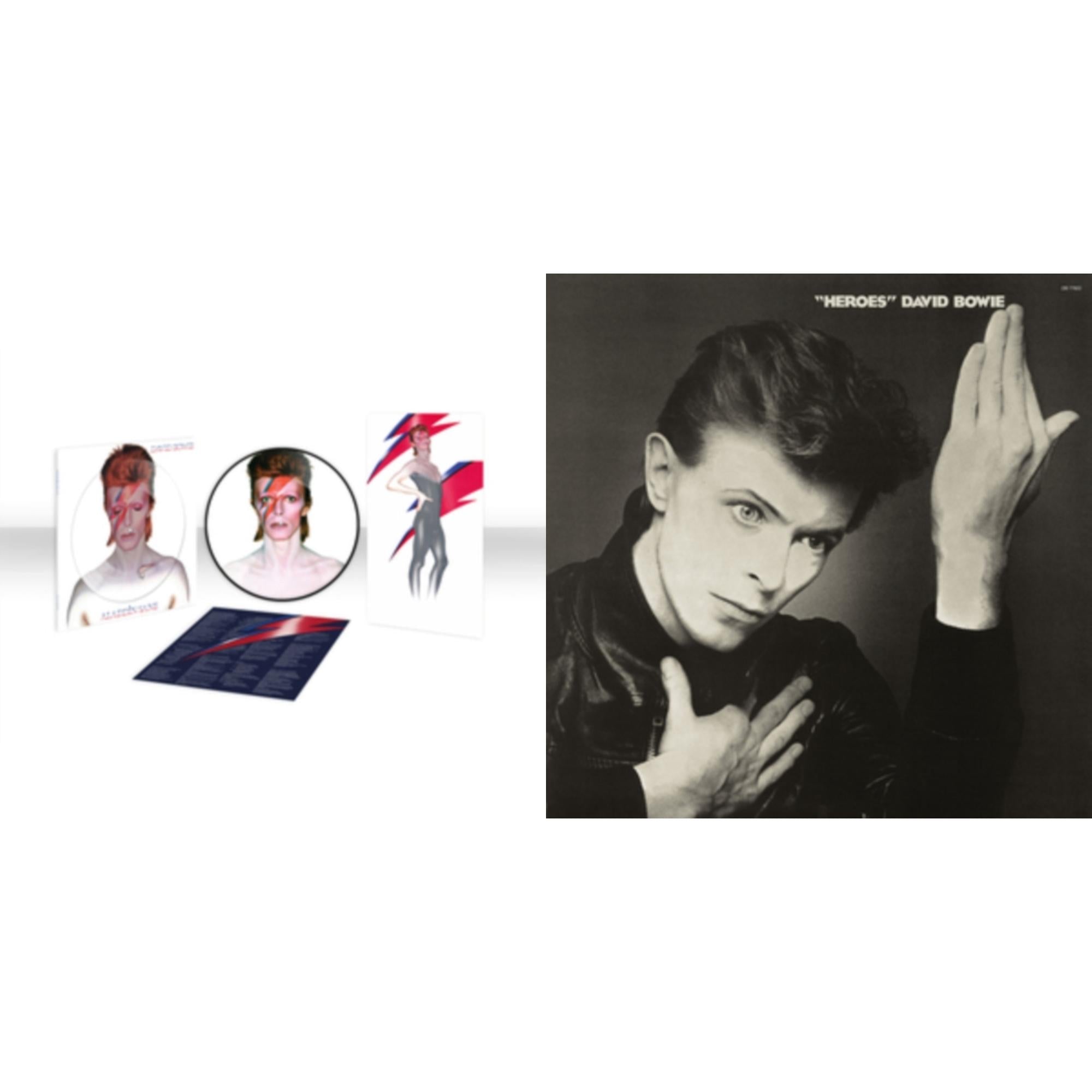 David Bowie - Heroes (2017 Remaster) & Aladdin Sane (2013 Remaster) (Picture Disc) - LP Vinyl Bundle