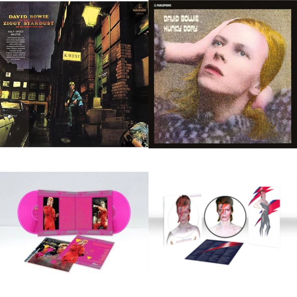 Rise & Fall Of Ziggy Stardust & The Spiders From Mars (2012 Remaster/Half-Speed Master) & Montreal '87 (Limited/Pink LP Vinyl) & Aladdin Sane (2013 Remaster) (Picture Disc) & Hunky Dory