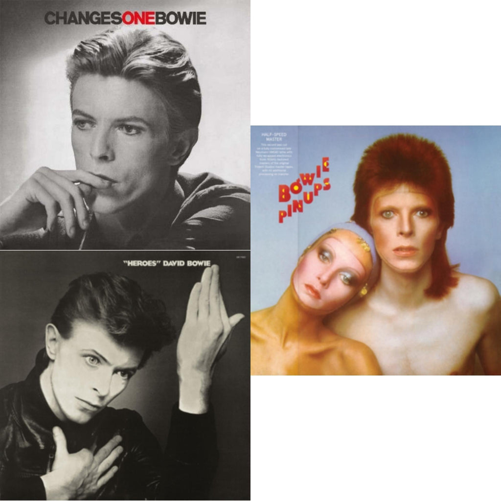 David Bowie - Heroes (2017 Remaster) & Changesonebowie (180G) & Pinups (2015 Remaster) - LP Vinyl Bundle