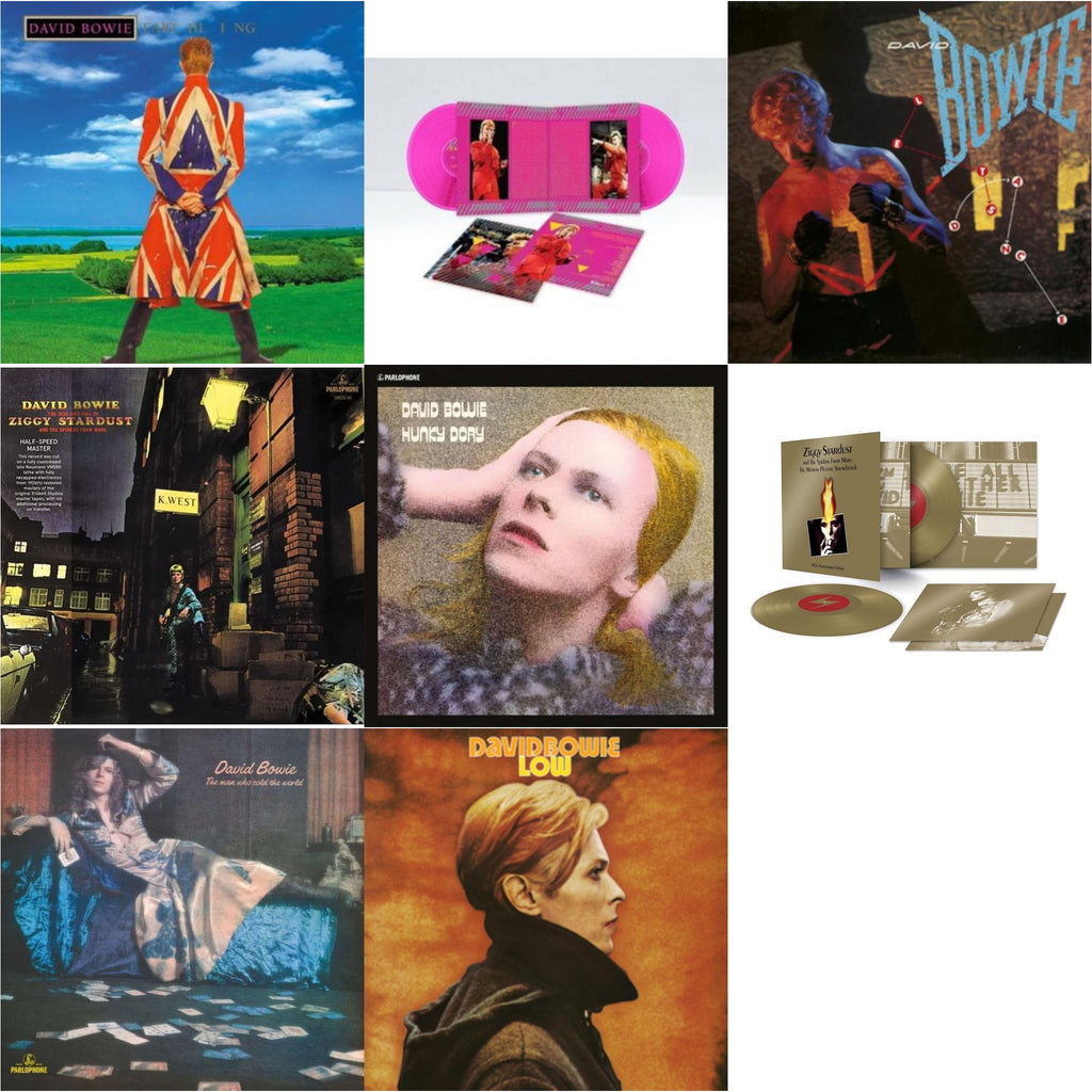 David Bowie - Earthling (2021 Remaster/2LP) & Let's Dance (2018 Remastered Version) & Low (2017 Remaster) & Rise & Fall Of Ziggy Stardust & The Spiders From Mars (2012 Remaster/Half-Speed Master) & Montreal '87 (Limited/Pink LP Vinyl) & Ziggy