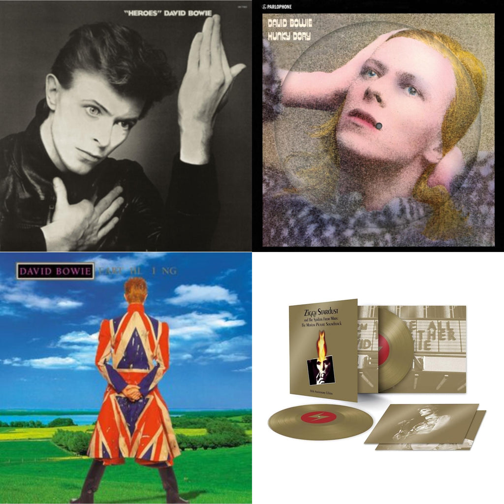 Earthling (2021 Remaster/2LP) & Heroes (2017 Remaster) & Hunky Dory (2015 Remaster/50Th Anniv/Picture Disc) & Ziggy Stardust & The Spiders From Mars Ost (50Th Anniversary/2LP)