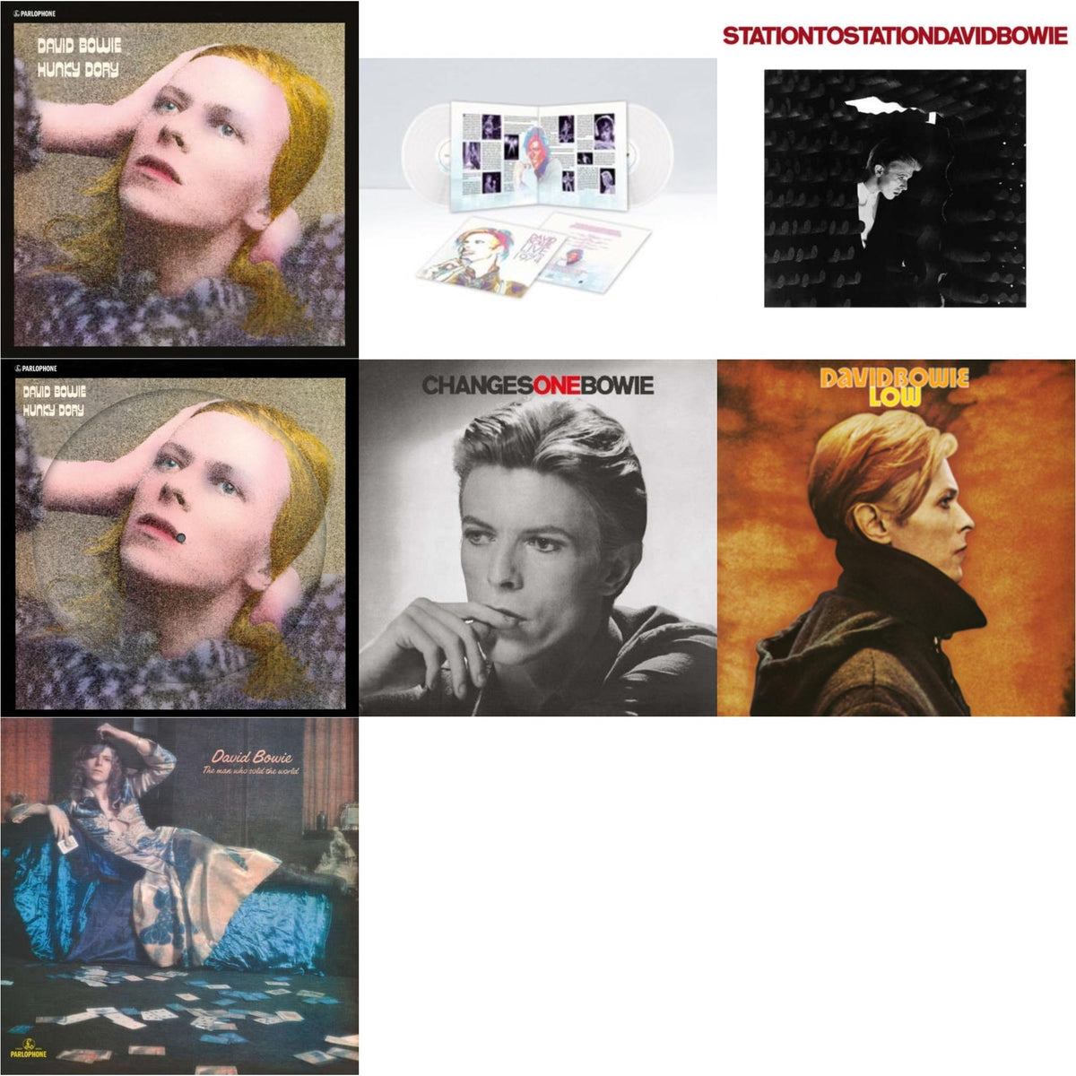Low (2017 Remaster) & Station To Station (2016 Remastered Version) & Changesonebowie (180G) & Hunky Dory (2015 Remaster/50Th Anniv/Picture Disc) & Live Los Angeles 1974 (White LP Vinyl/Limited) & Man Who Sold The World (2015 Remaster) & Hunky Dory