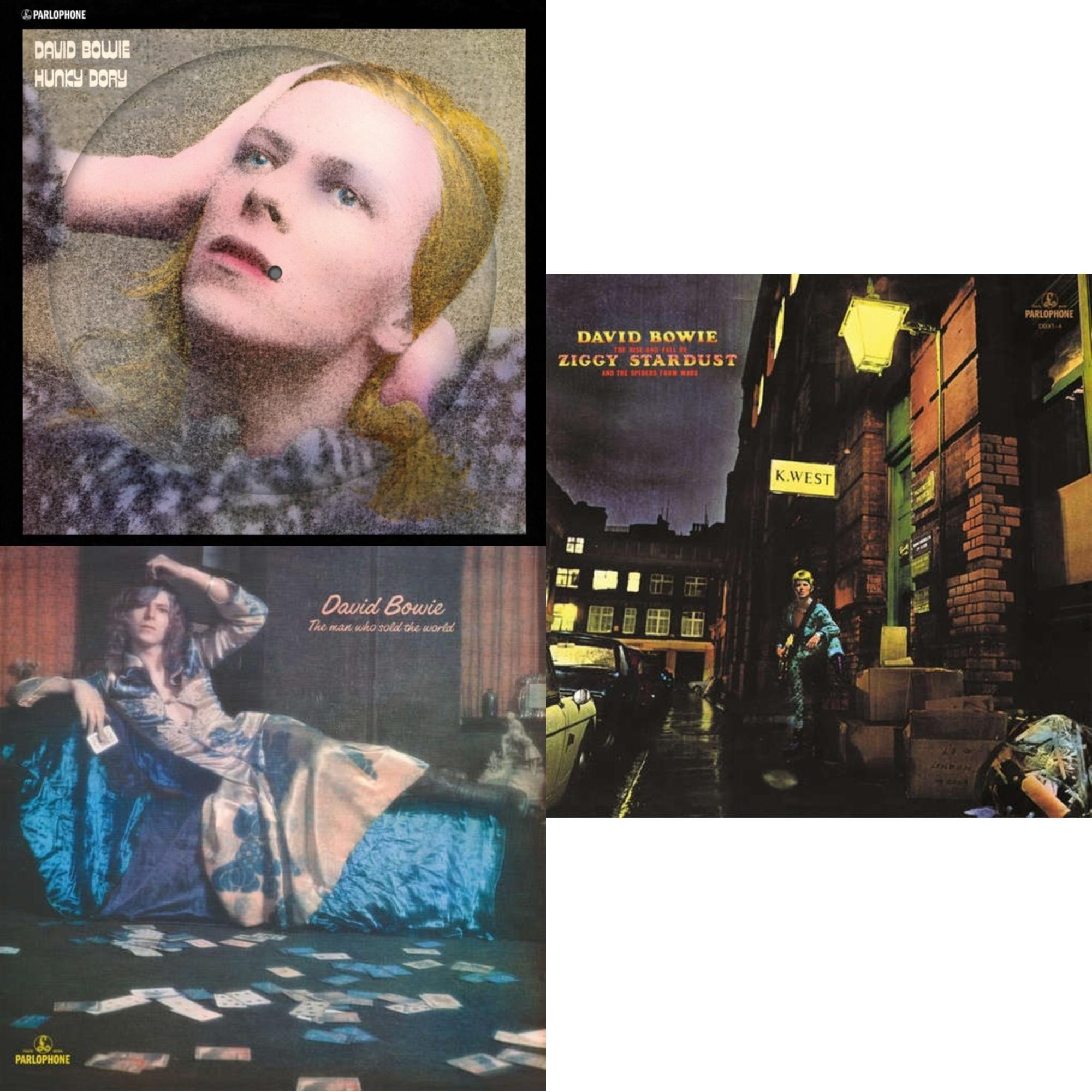 Hunky Dory (2015 Remaster/50Th Anniv/Picture Disc) & Rise & Fall Of Ziggy Stardust (2012 Remaster) & Man Who Sold The World (2015 Remaster)