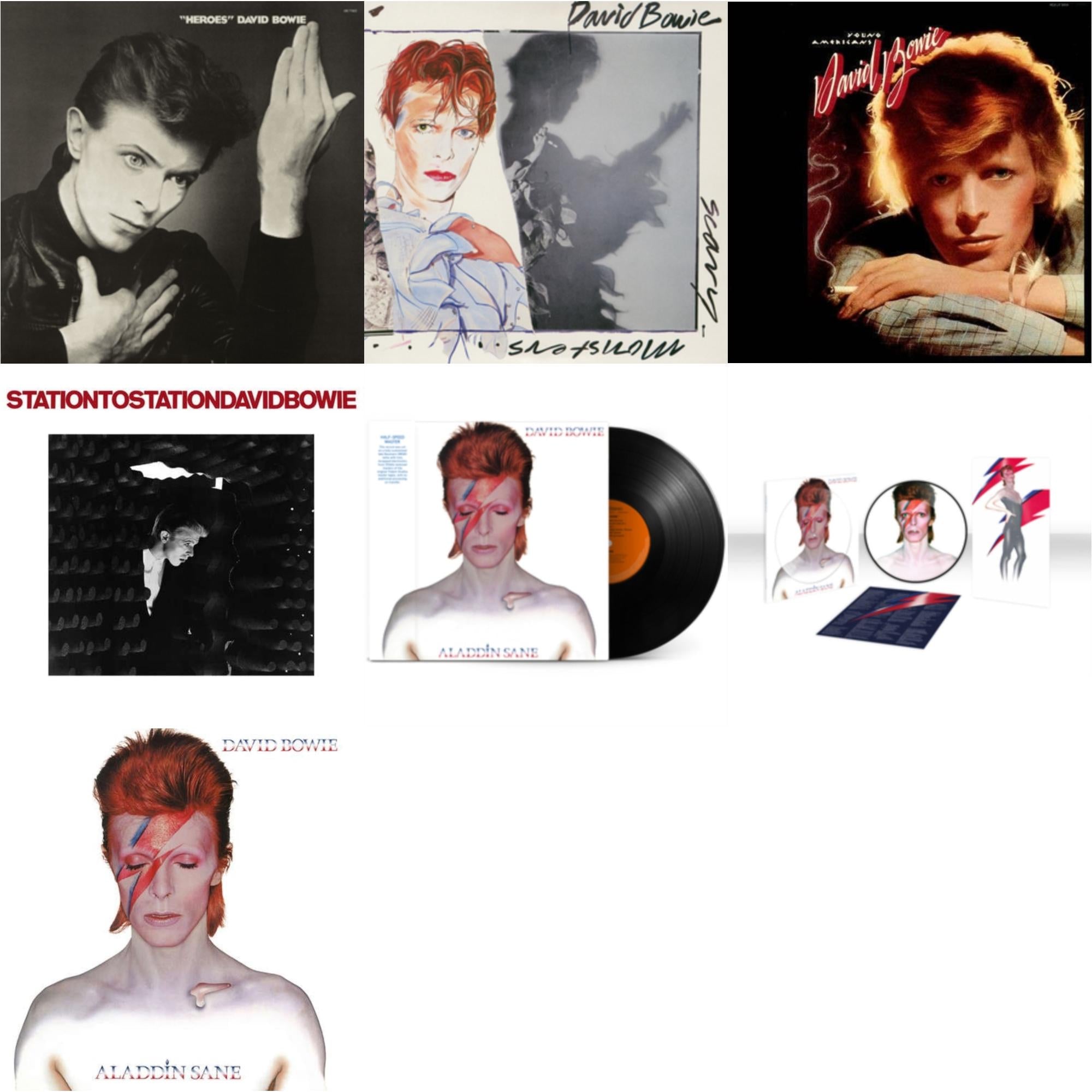 David Bowie - Scary Monsters (& Super Creeps) (2017 Remaster) & Heroes (2017 Remaster) & Station To Station (2016 Remastered Version) & Young Americans (2016 Remastered Version) & Aladdin Sane (2013 Remaster) (Picture Disc) & Aladdin Sane (2013