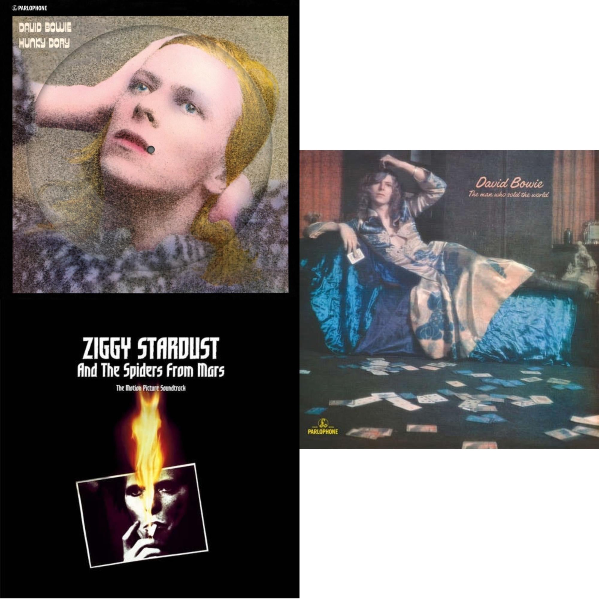 Hunky Dory (2015 Remaster/50Th Anniv/Picture Disc) & Ziggy Stardust & The Spiders From Mars Ost (2LP) & Man Who Sold The World (2015 Remaster)