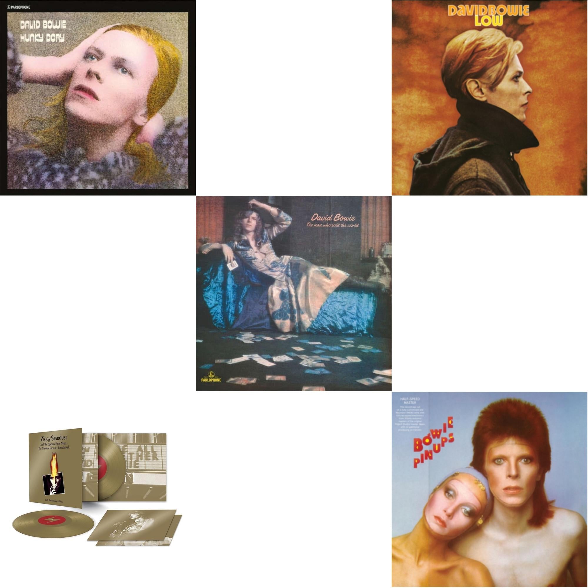 Low (2017 Remaster) & Pinups (2015 Remaster) & Ziggy Stardust & The Spiders From Mars Ost (50Th Anniversary/2LP) & Man Who Sold The World (2015 Remaster) & Hunky Dory