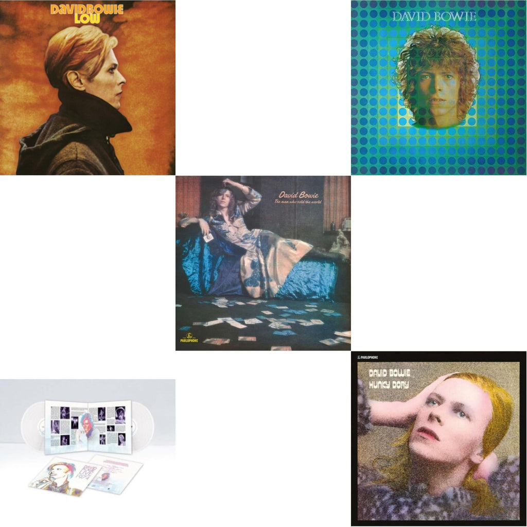 Low (2017 Remaster) & Live Los Angeles 1974 (White LP Vinyl/Limited) & Man Who Sold The World (2015 Remaster) & David Bowie Aka Space Oddity & Hunky Dory