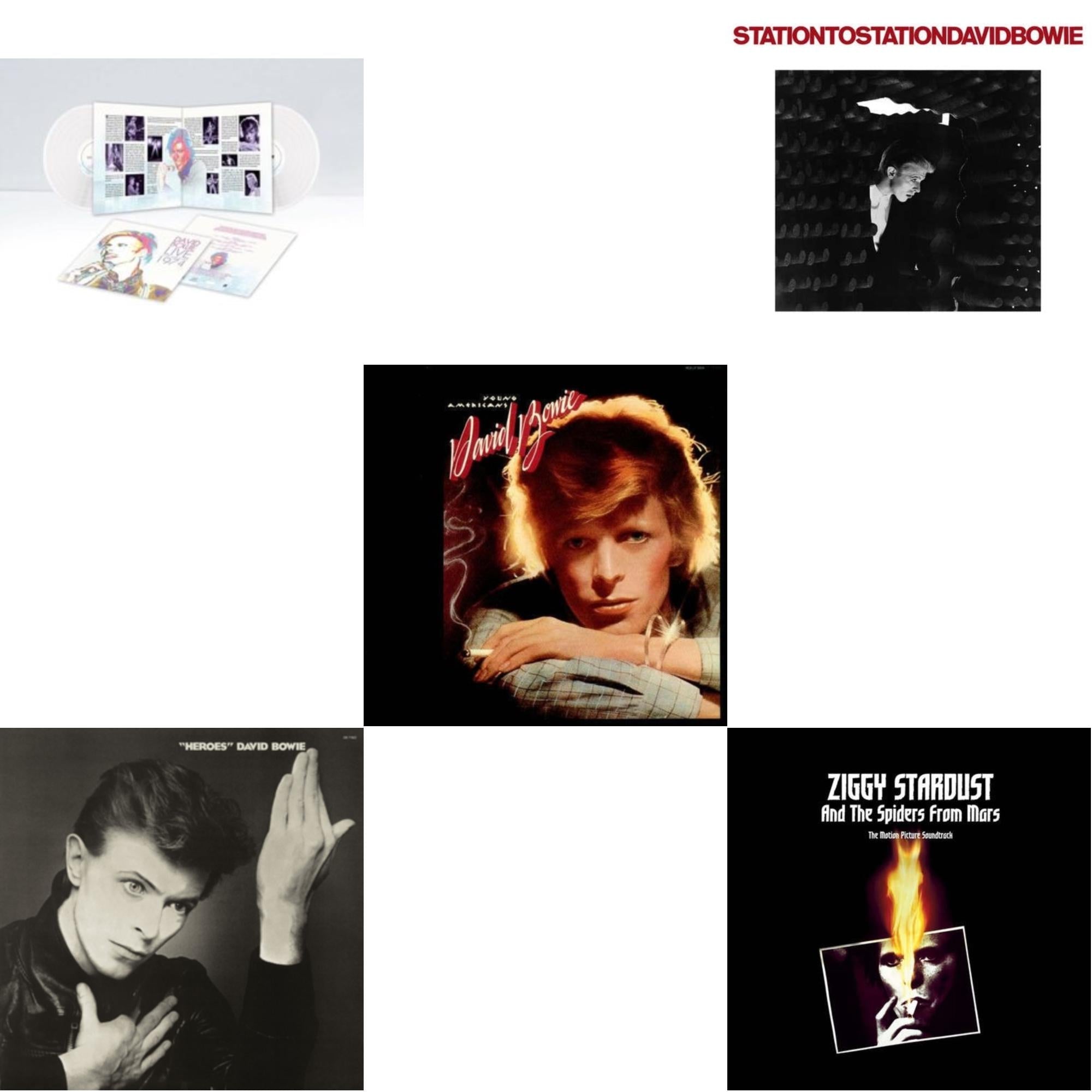 Heroes (2017 Remaster) & Station To Station (2016 Remastered Version) & Young Americans (2016 Remastered Version) & Live Los Angeles 1974 (White LP Vinyl/Limited) & Ziggy Stardust & The Spiders From Mars Ost (2LP)