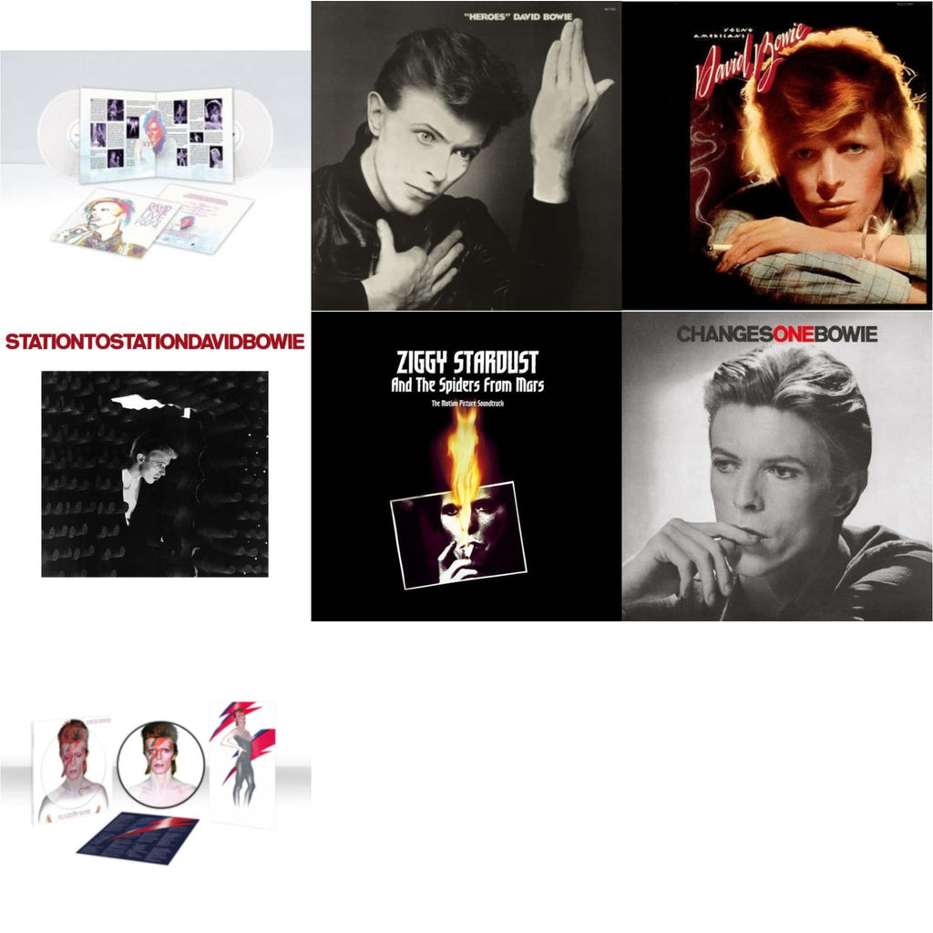 David Bowie - Heroes (2017 Remaster) & Station To Station (2016 Remastered Version) & Young Americans (2016 Remastered Version) & Changesonebowie (180G) & Live Los Angeles 1974 (White LP Vinyl/Limited) & Aladdin Sane (2013 Remaster) (Picture Disc) &