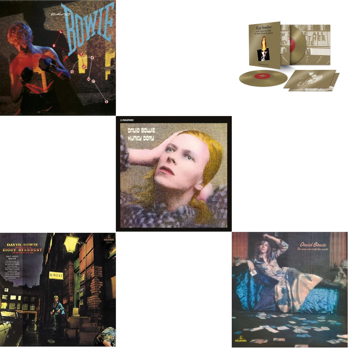 Let's Dance (2018 Remastered Version) & Rise & Fall Of Ziggy Stardust & The Spiders From Mars (2012 Remaster/Half-Speed Master) & Ziggy Stardust & The Spiders From Mars Ost (50Th Anniversary/2LP) & Man Who Sold The World (2015 Remaster) & Hunky Dory