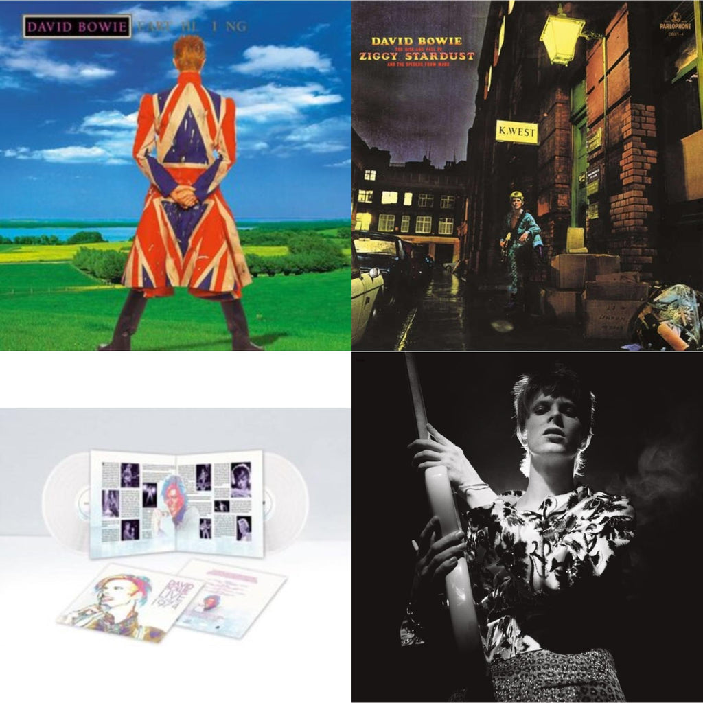 Earthling (2021 Remaster/2LP) & Live Los Angeles 1974 (White LP Vinyl/Limited) & Rock N Roll Star & Rise & Fall Of Ziggy Stardust (2012 Remaster)