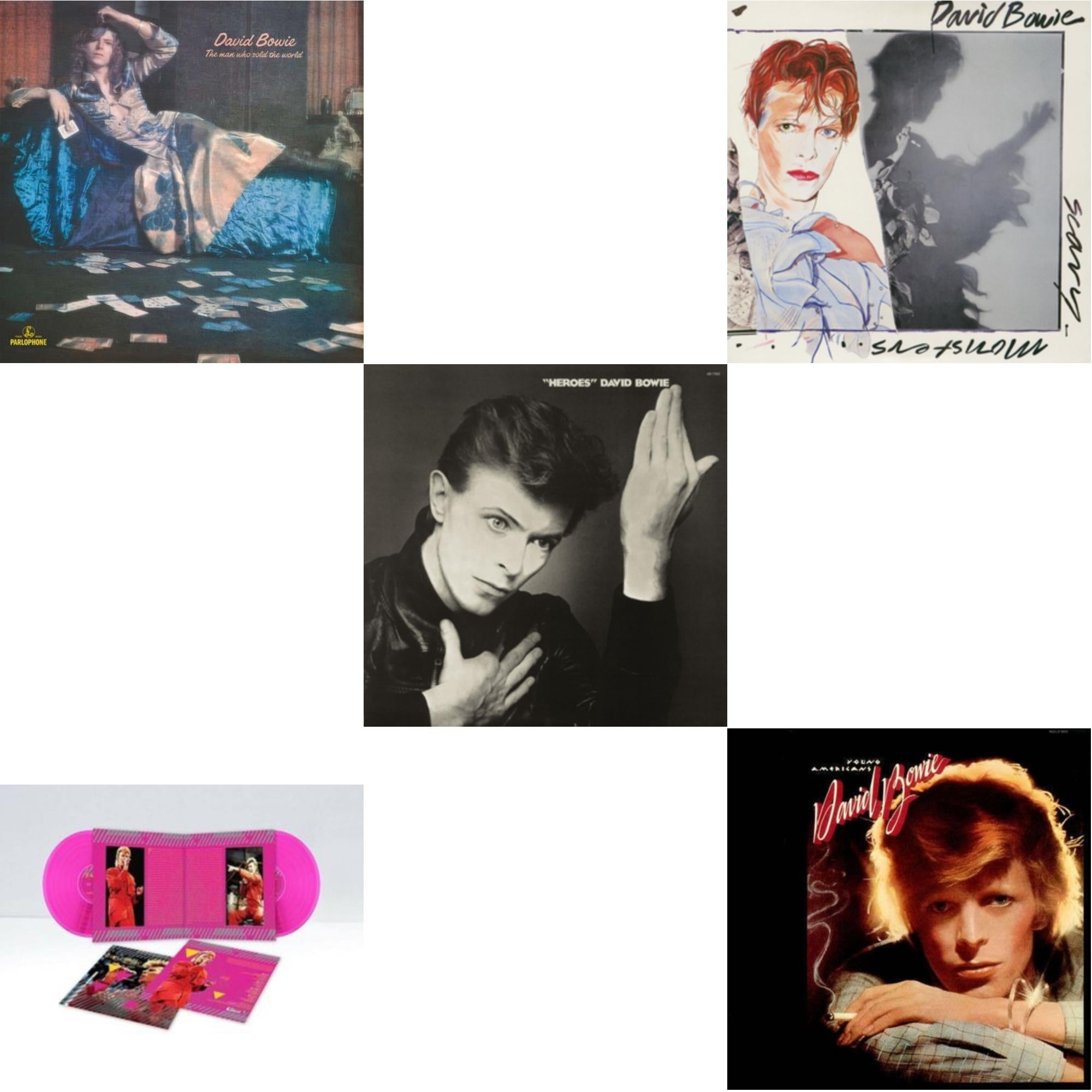 Scary Monsters (& Super Creeps) (2017 Remaster) & Heroes (2017 Remaster) & Young Americans (2016 Remastered Version) & Montreal '87 (Limited/Pink LP Vinyl) & Man Who Sold The World (2015 Remaster)