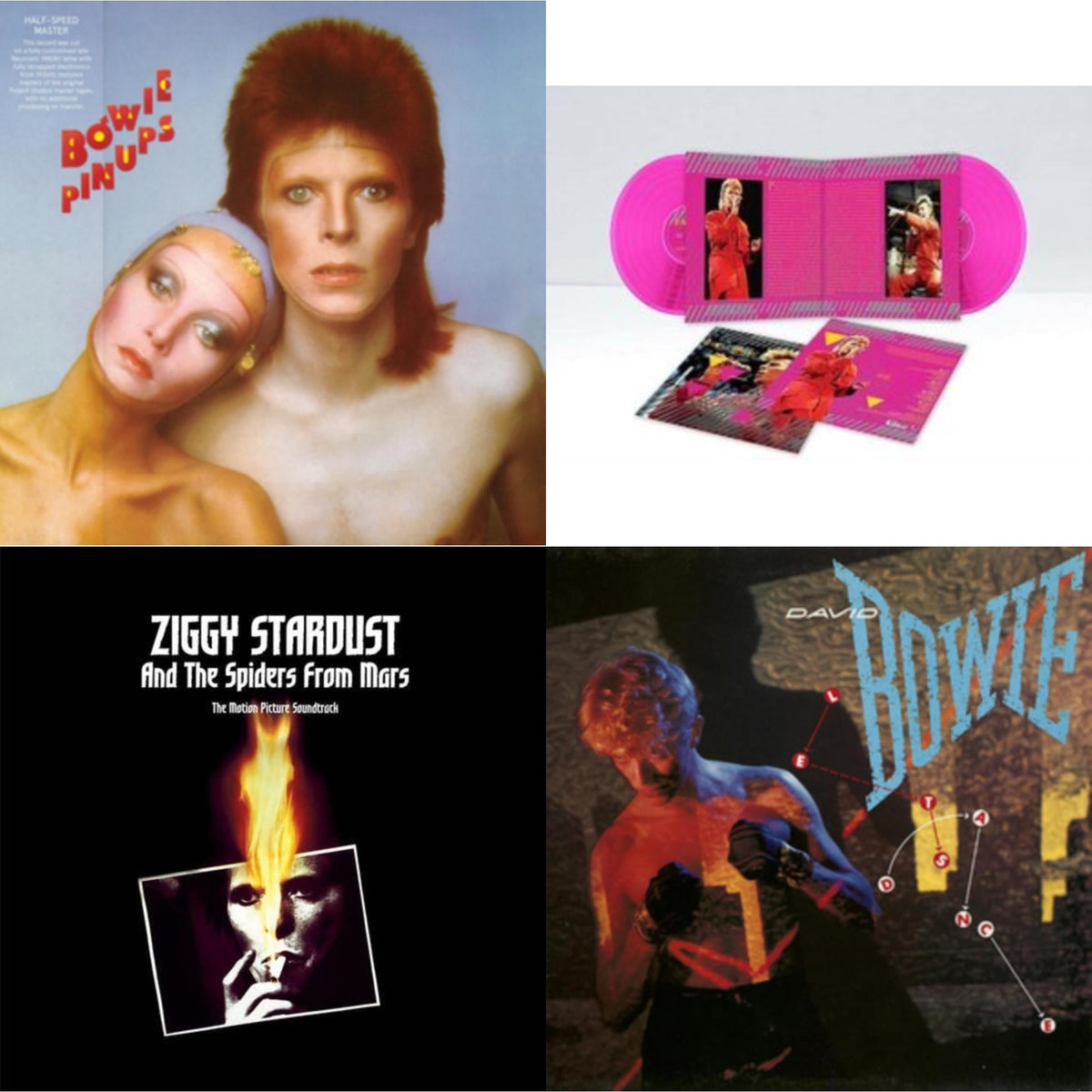 Let's Dance (2018 Remastered Version) & Montreal '87 (Limited/Pink LP Vinyl) & Pinups (2015 Remaster) & Ziggy Stardust & The Spiders From Mars Ost (2LP)