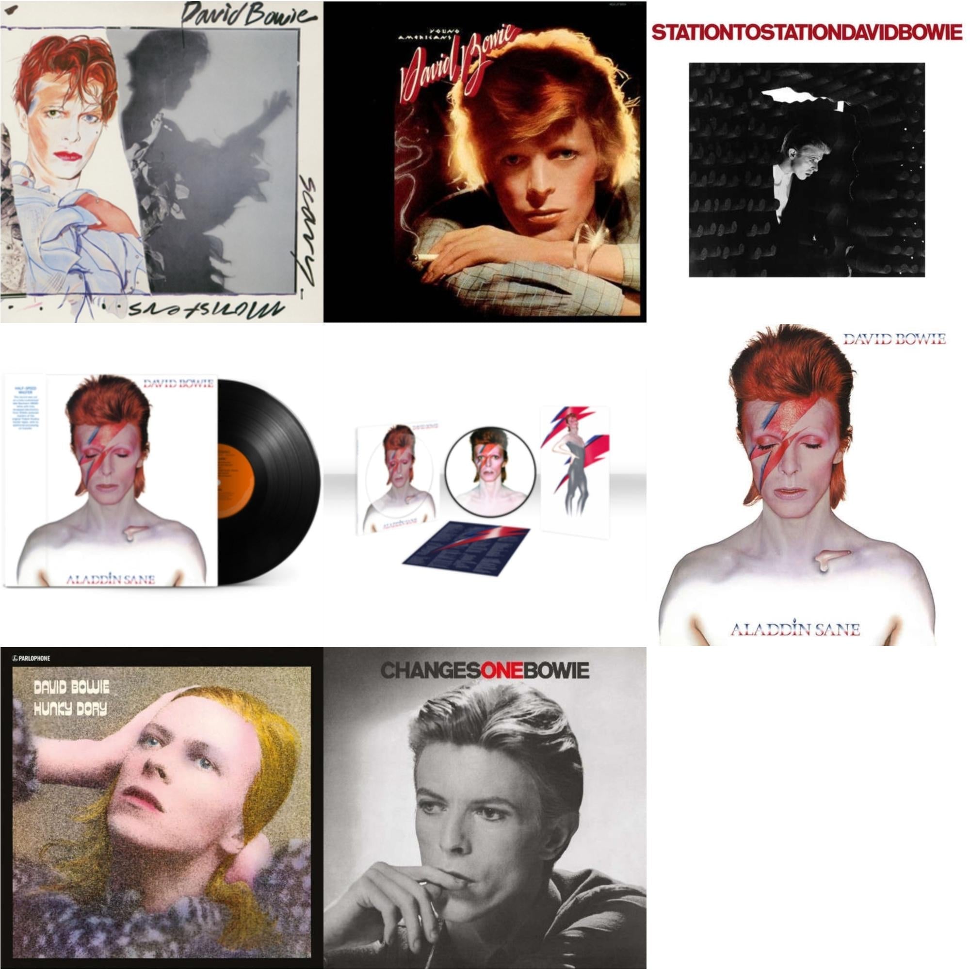David Bowie - Scary Monsters (& Super Creeps) (2017 Remaster) & Station To Station (2016 Remastered Version) & Young Americans (2016 Remastered Version) & Changesonebowie (180G) & Aladdin Sane (2013 Remaster) (Picture Disc) & Aladdin Sane (2013