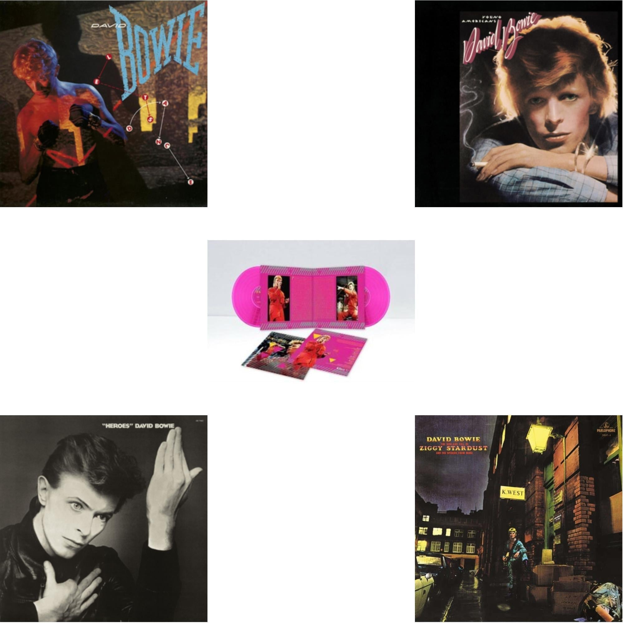 Let's Dance (2018 Remastered Version) & Heroes (2017 Remaster) & Montreal '87 (Limited/Pink LP Vinyl) & Young Americans (50Th Anniversary/Half Speed Master) & Rise & Fall Of Ziggy Stardust (2012 Remaster)