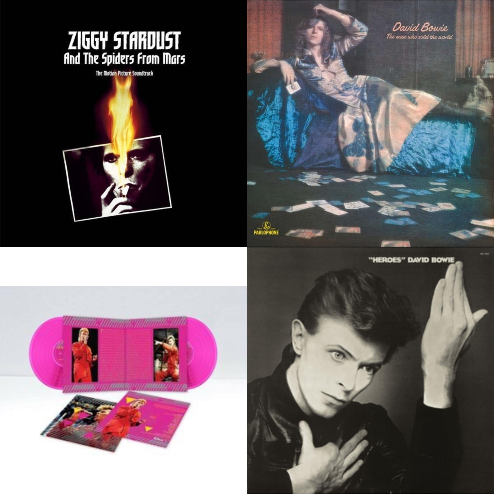 Heroes (2017 Remaster) & Montreal '87 (Limited/Pink LP Vinyl) & Ziggy Stardust & The Spiders From Mars Ost (2LP) & Man Who Sold The World (2015 Remaster)
