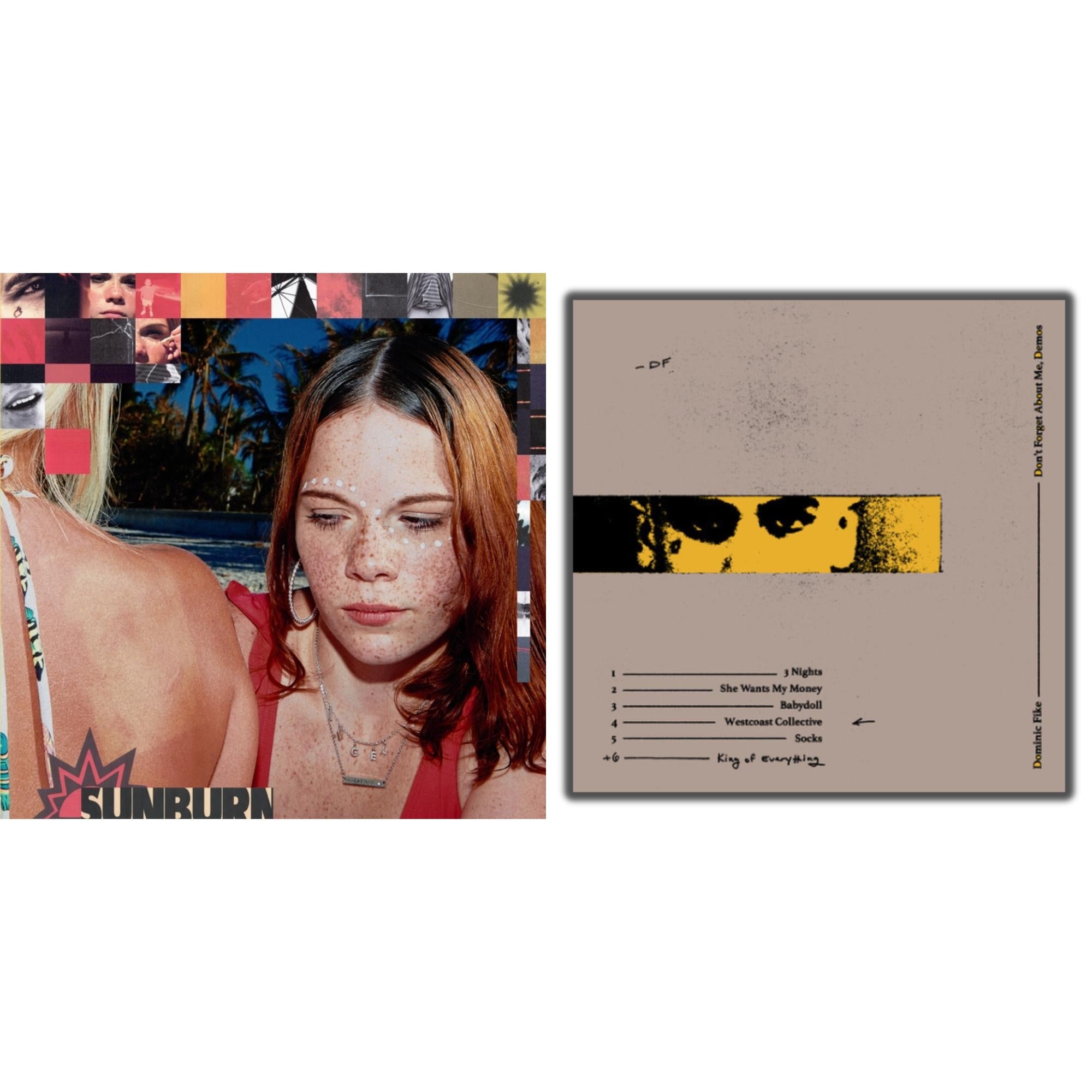 Dominic Fike - Sunburn (X) (150G) & Don't Forget About Me, Demos (150G) - LP Vinyl Bundle