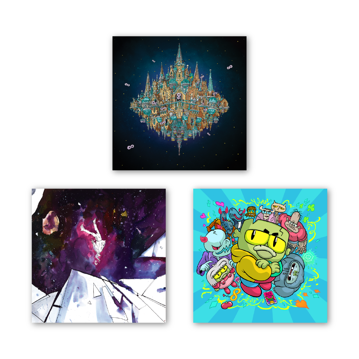 Dance Gavin Dance Night of the Fruit Mafia // Dance of the Robot - Graphic Novel (Signed Platinum Edition) Vinyl Record