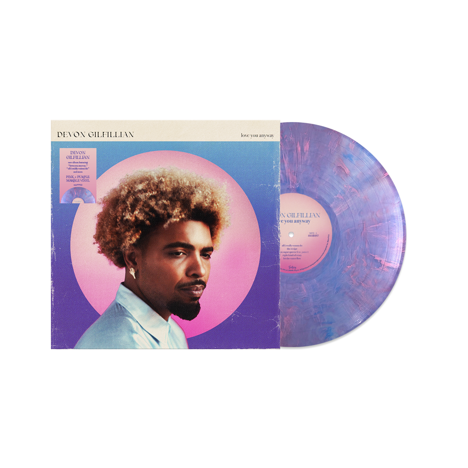 Love You Anyway - Pink/Purple Marbled Vinyl Record