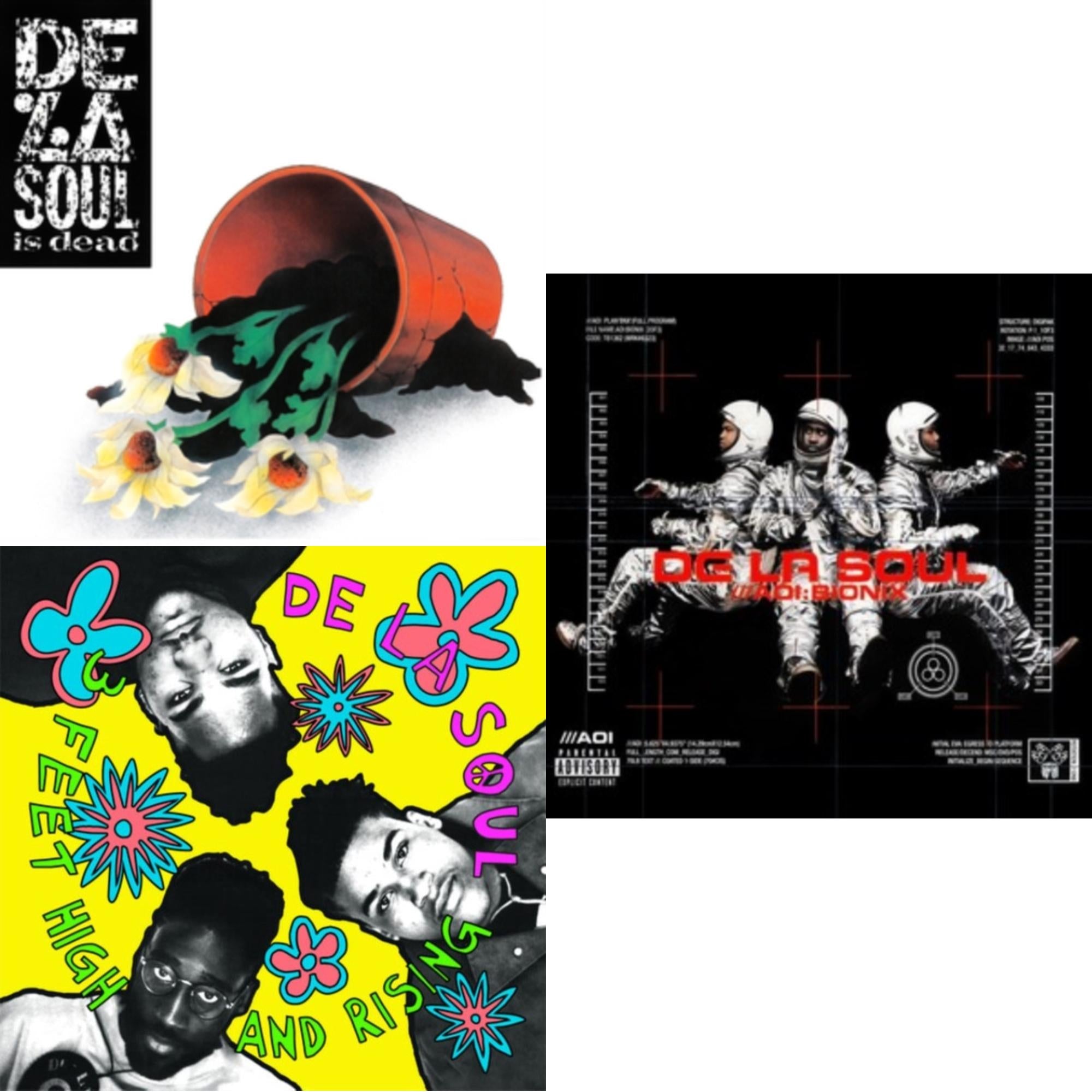 De La Soul - De La Soul Is Dead (2LP) & 3 Feet High & Rising (2LP/Yellow Vinyl) & Aoi: Bionix (Remaster/2LP)