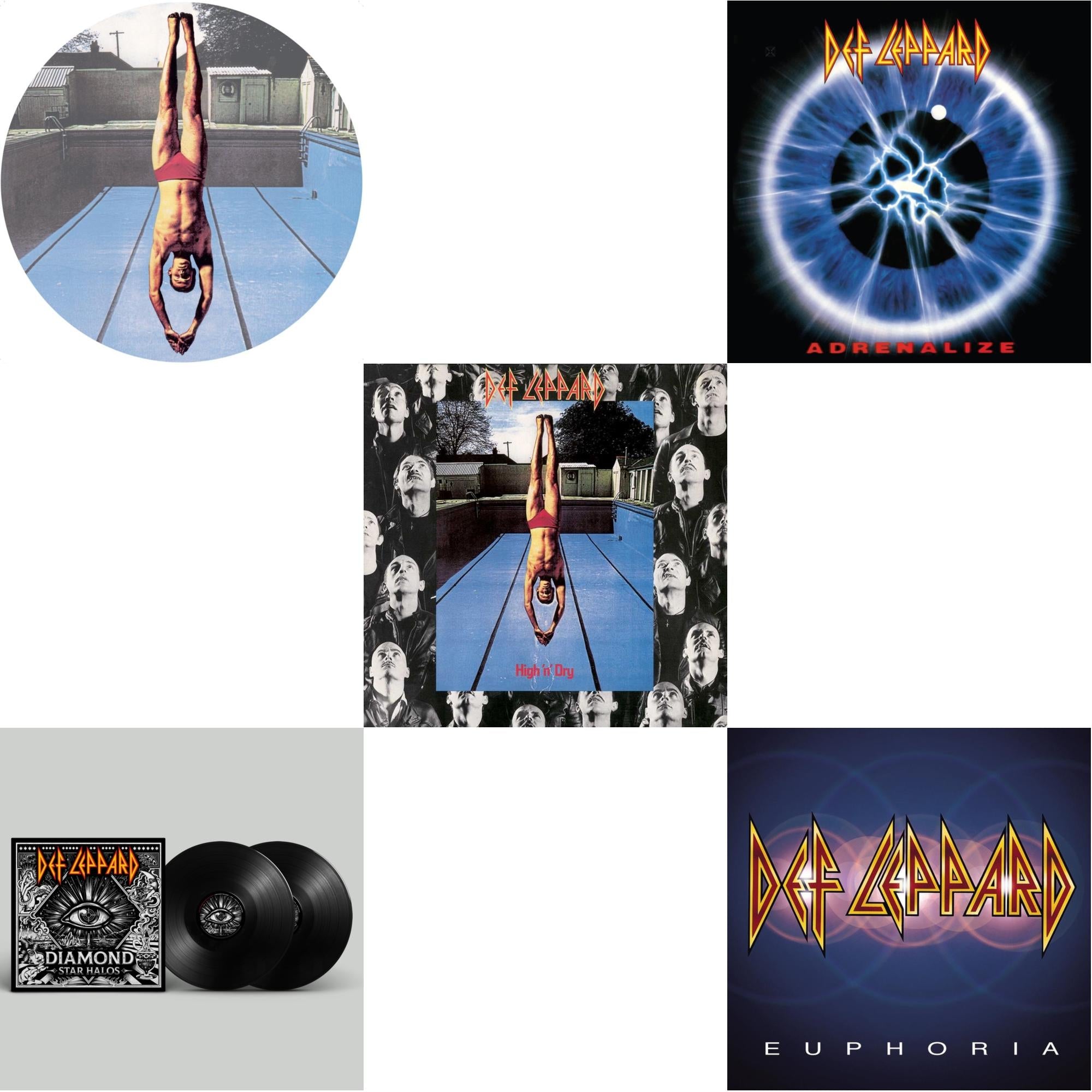 High 'N' Dry (Picture Dsic) & Diamond Star Halos (2LP) & High N Dry & Adrenalize (2LP) & Euphoria (2LP)