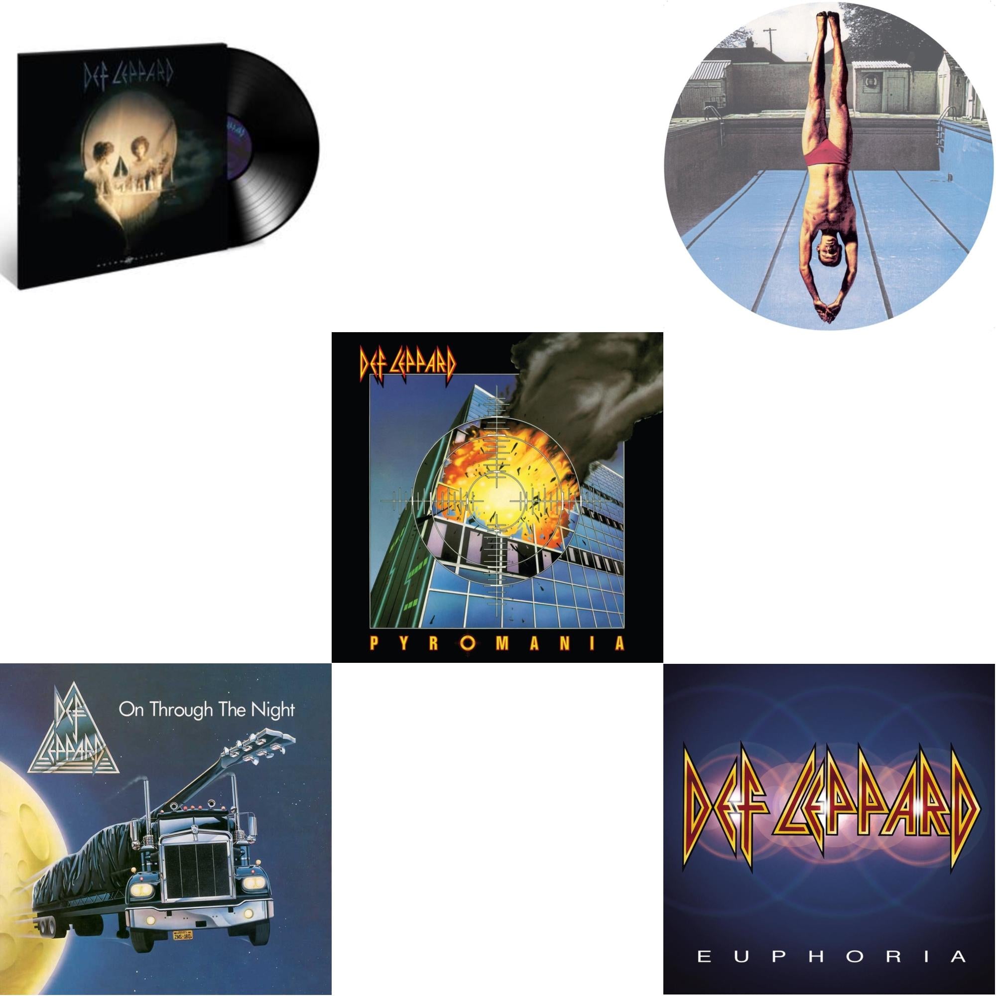 Def Leppard - Retro Active (2LP) & On Through The Night & Pyromania (40Th Anniversary) (Deluxe/2LP) & High 'N' Dry (Picture Dsic) & Euphoria (2LP)
