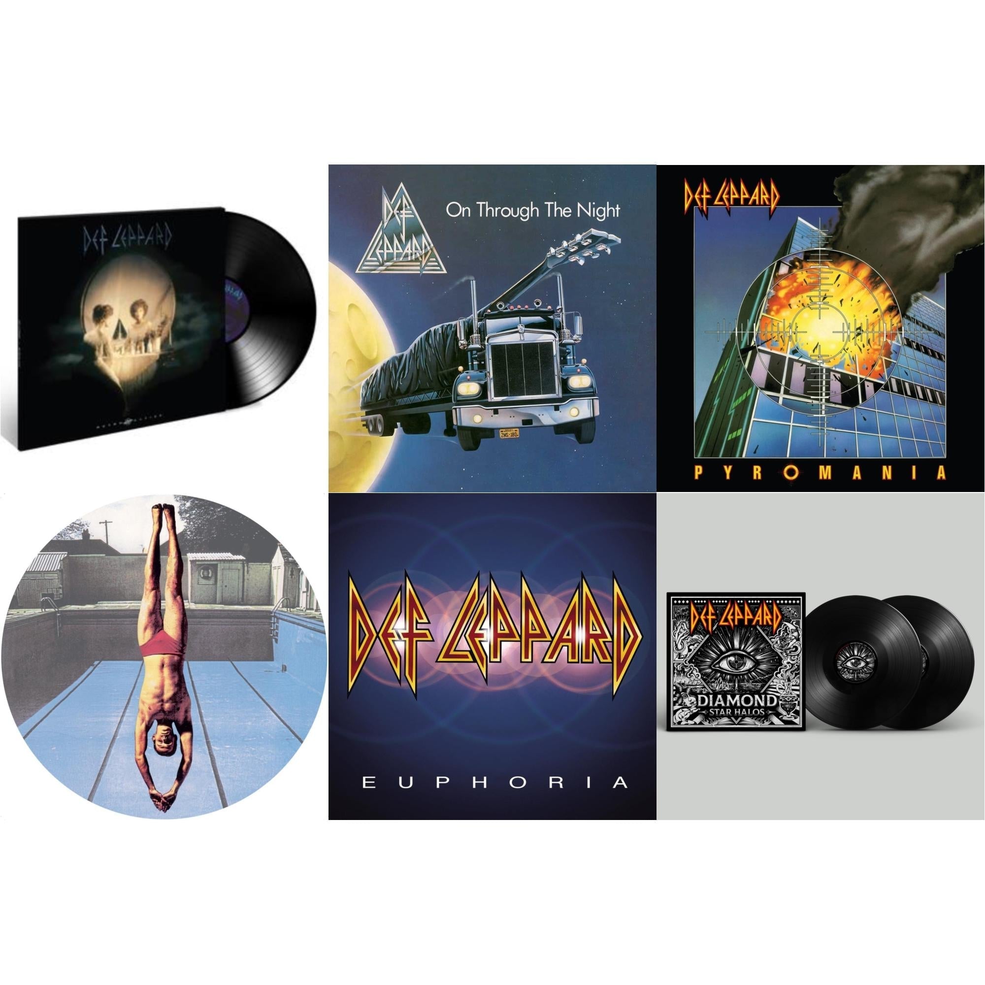 Def Leppard - Retro Active (2LP) & On Through The Night & Pyromania (40Th Anniversary) (Deluxe/2LP) & High 'N' Dry (Picture Dsic) & Euphoria (2LP) & Diamond Star Halos (2LP)