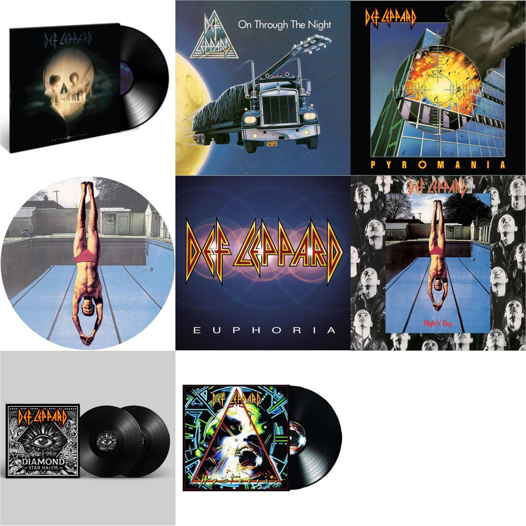 Def Leppard - Retro Active (2LP) & On Through The Night & Pyromania (40Th Anniversary) (Deluxe/2LP) & High 'N' Dry (Picture Dsic) & Euphoria (2LP) & High N Dry & Diamond Star Halos (2LP) & Hysteria (2 LP)