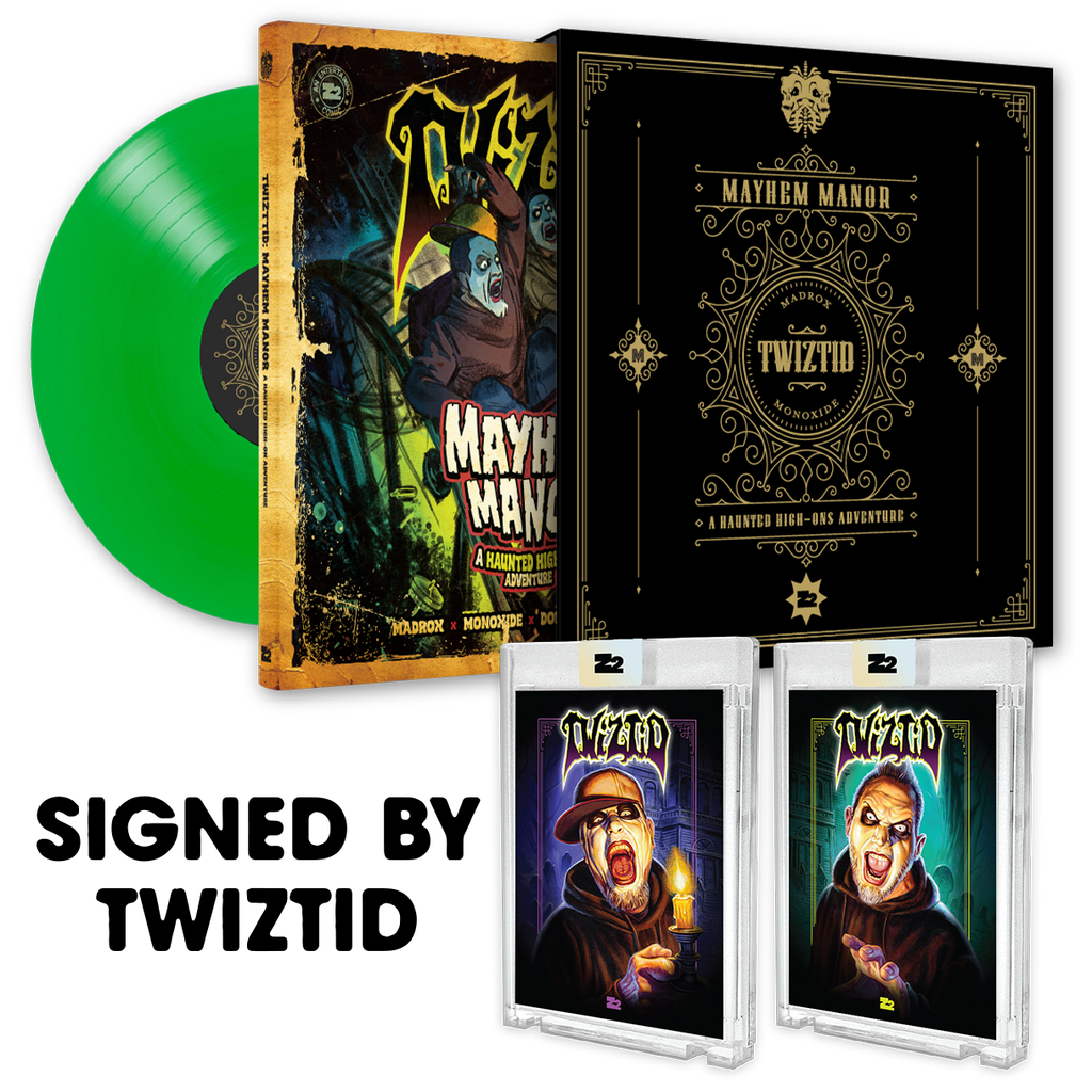 Twiztid: Mayhem Manor - Signed Graphic Novel - Soundtrack (Platinum Edition) Vinyl Record