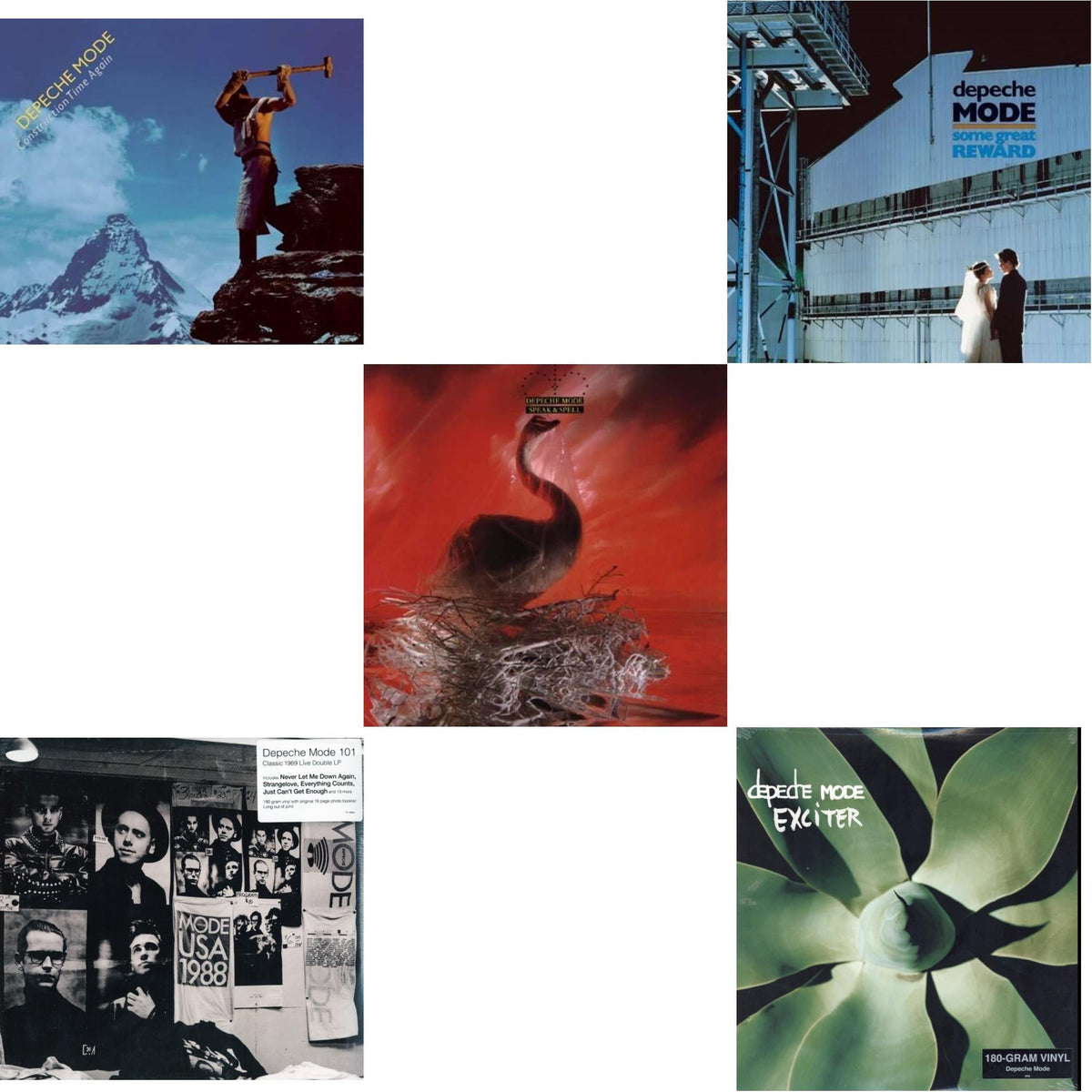 Depeche Mode - Construction Time Again & 101 (2LP/180G) & Speak & Spell & Some Great Reward & Exciter