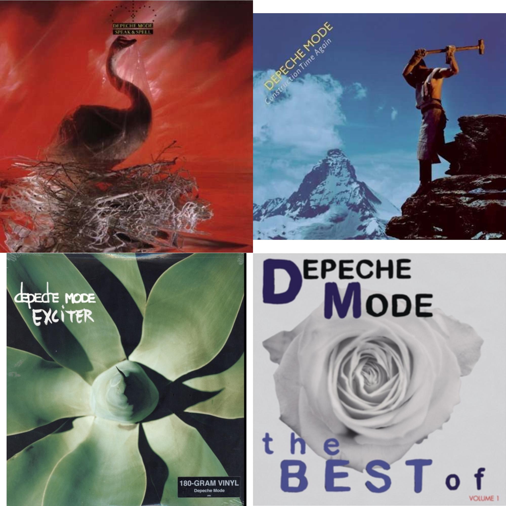 Depeche Mode - Speak & Spell & Construction Time Again & Exciter & Best Of Depeche Mode Vol.1 - LP Vinyl Bundle
