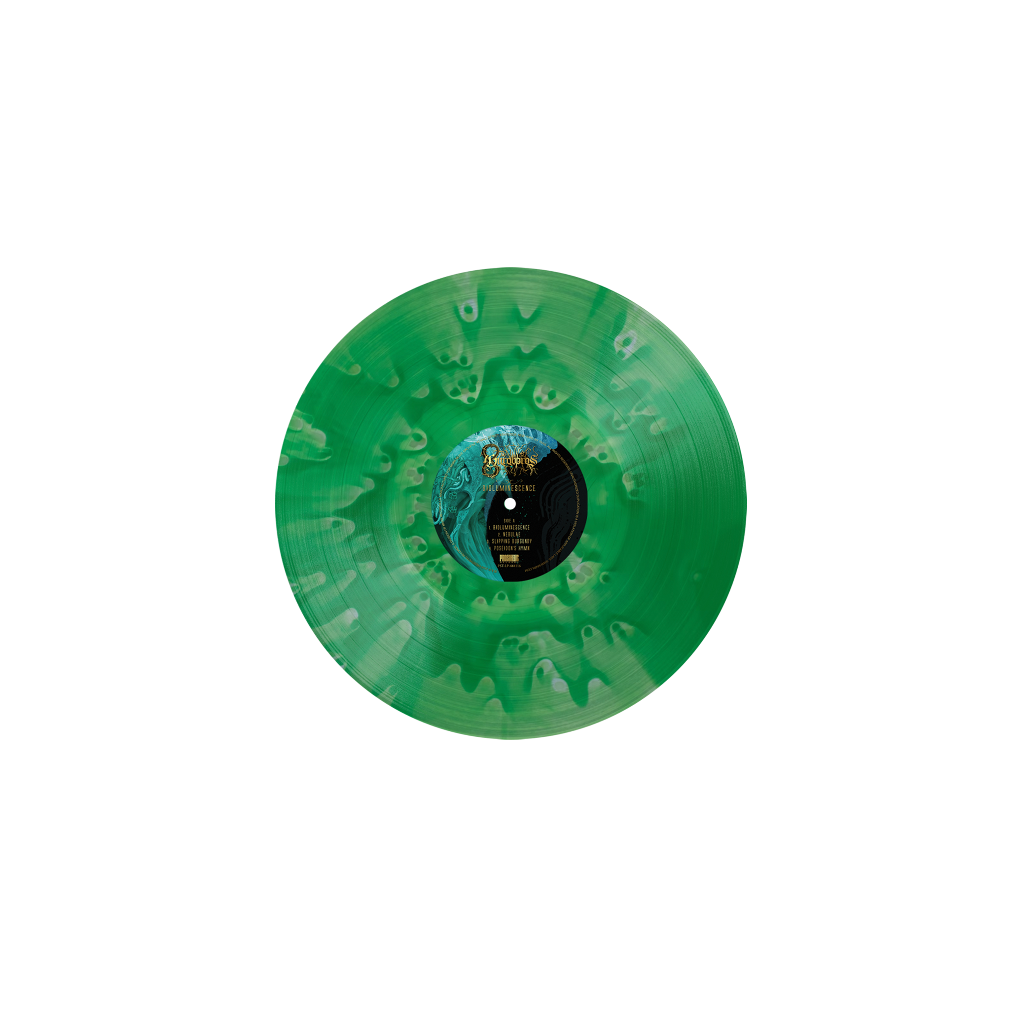 Dawn of Ouroboros - Bioluminescence on Emerald Ghostly + Glow In The Dark Splatter Vinyl Record