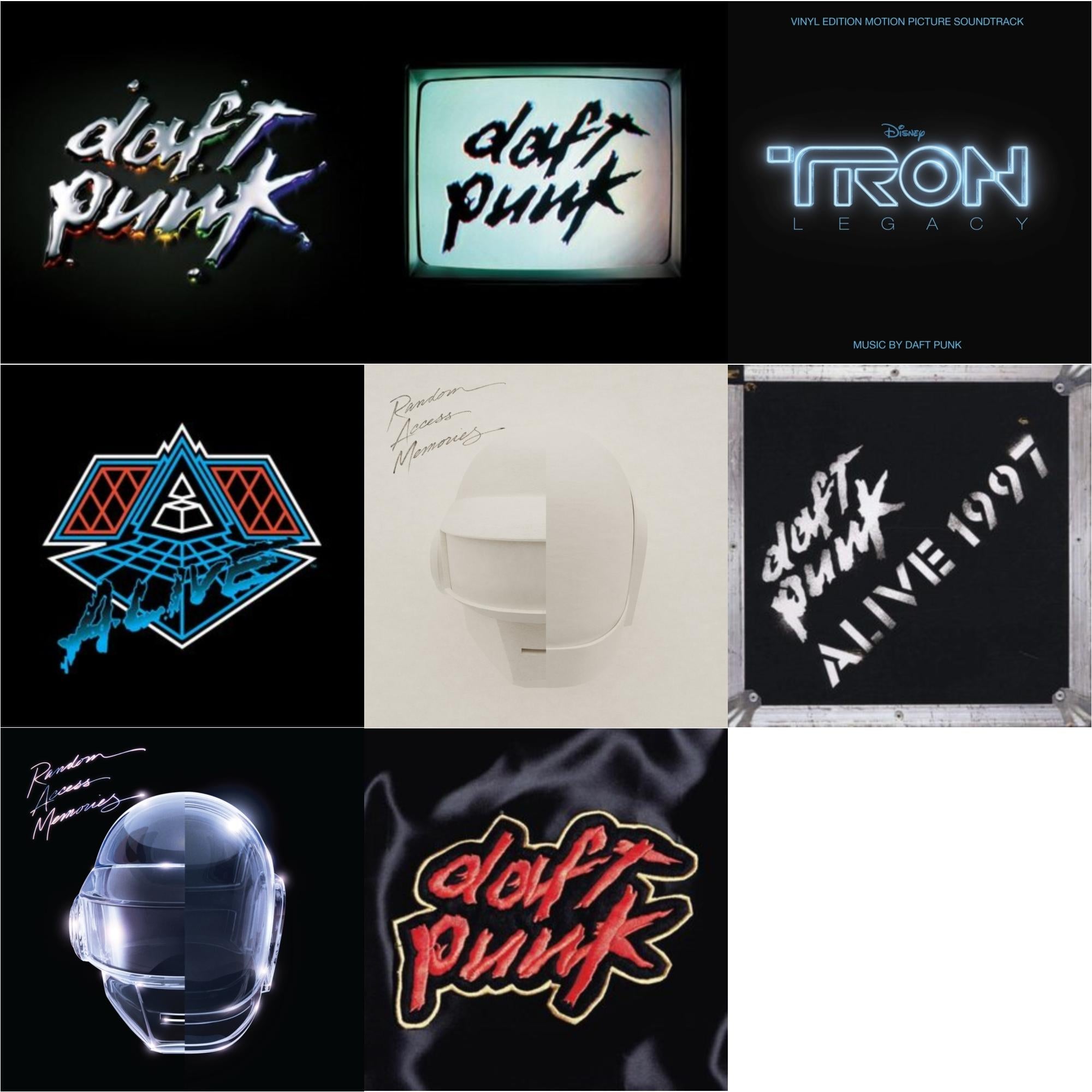 Daft Punk - Tron: Legacy Ost (2LP/180G) & Human After All (2LP) & Homework & Alive 2007 (2LP) & Discovery & Alive 1997 & Random Access Memories (10Th Anniversary Edition/180G/3LP) & Random Access Memories (Drumless Edition) (2LP/180G)