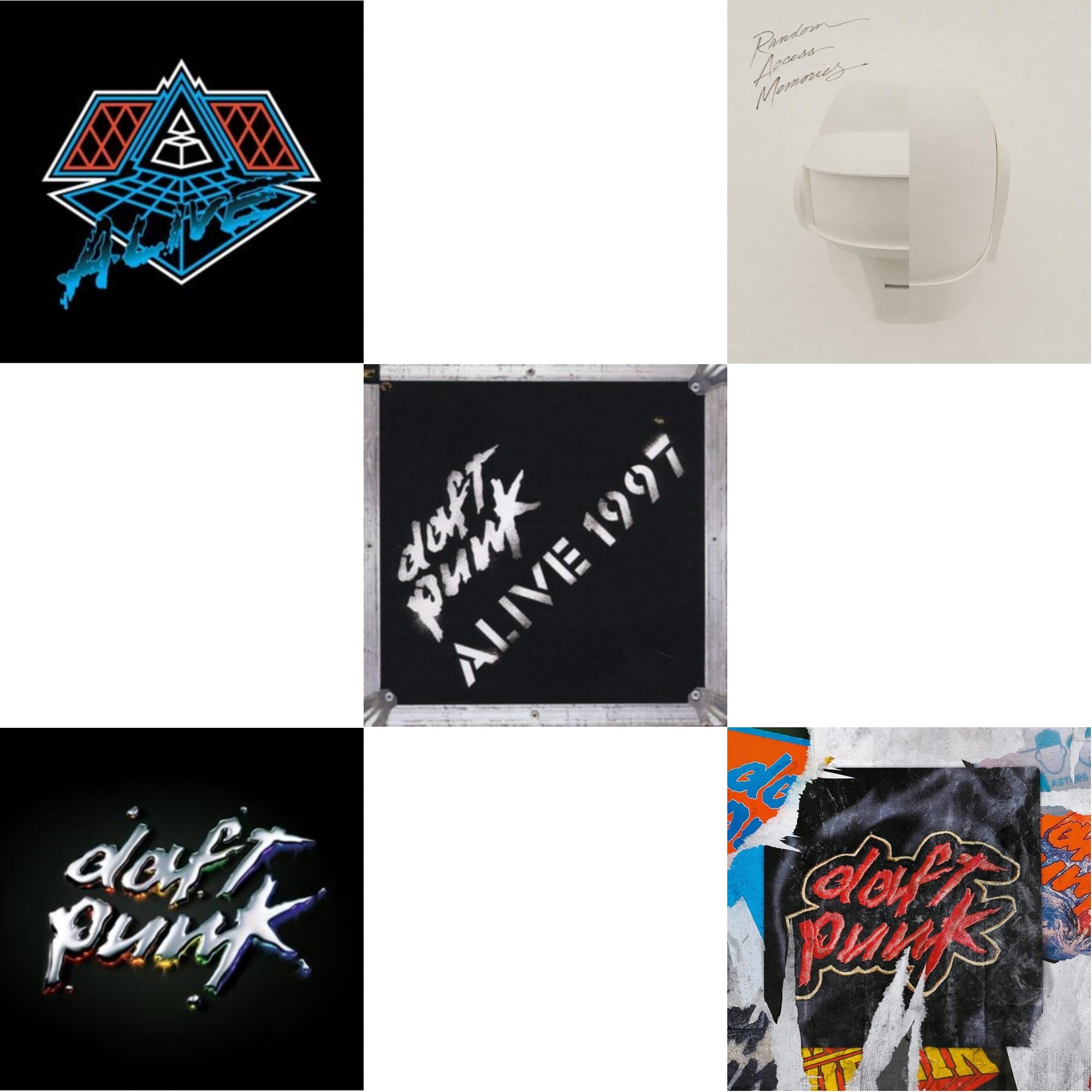Daft Punk - Alive 2007 (2LP) & Discovery & Alive 1997 & Random Access Memories (Drumless Edition) (2LP/180G) & Homework (Limited/2LP)