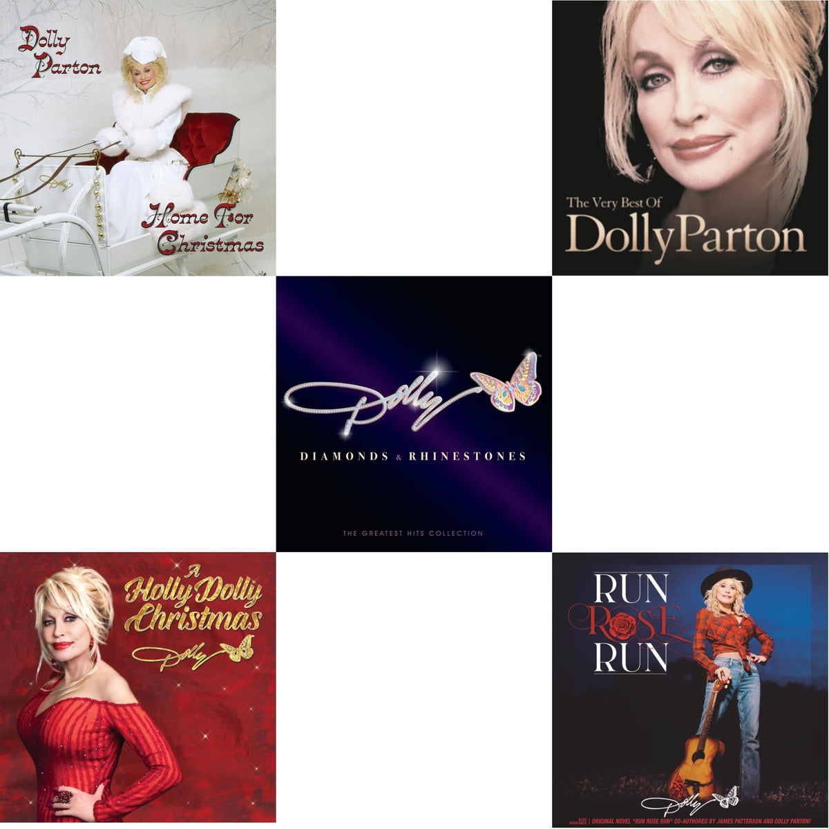 Holly Dolly Christmas (Ultimate Deluxe Edition) & Run Rose Run & Very Best Of Dolly Parton (2LP) & Home For Christmas (140G) & Diamonds & Rhinestones: The Greatest Hits Collection (2LP)