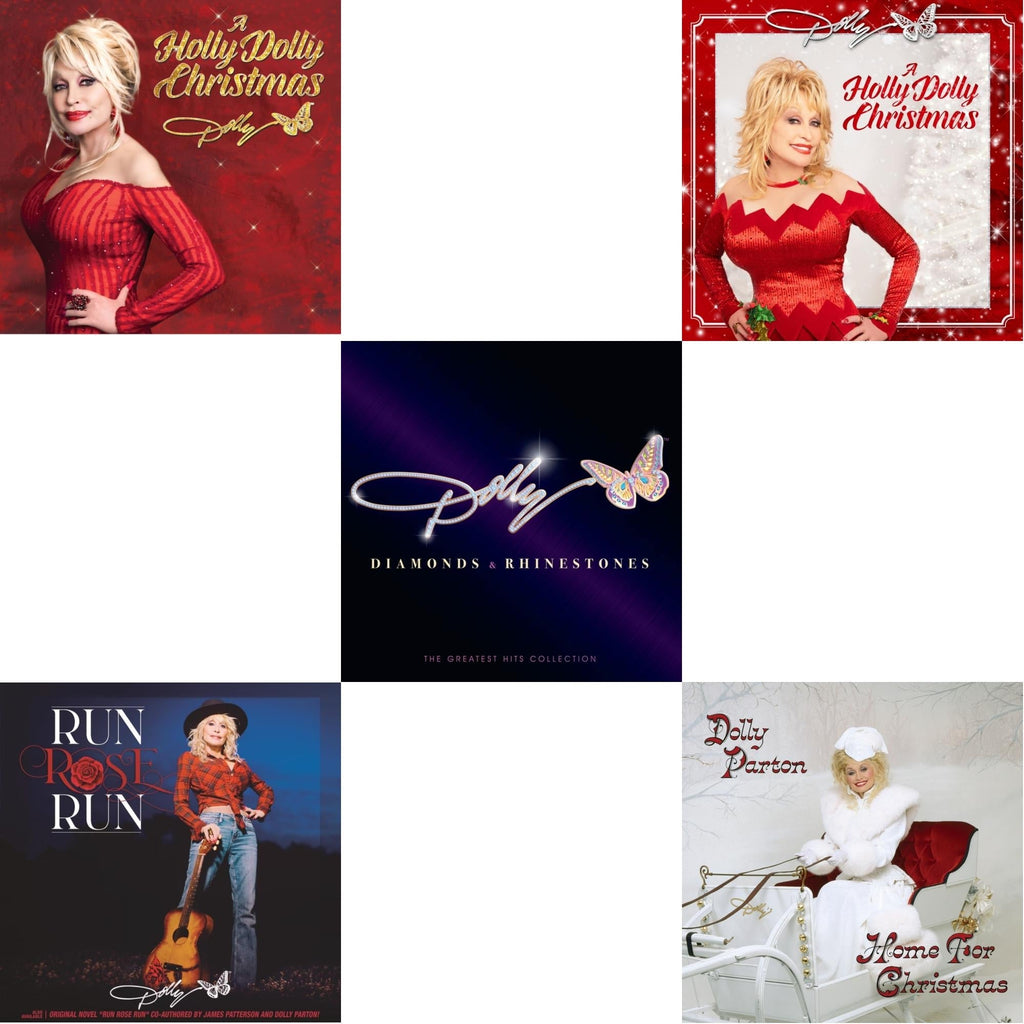 Holly Dolly Christmas (Ultimate Deluxe Edition) & Holly Dolly Christmas (Opaque Red LP Vinyl) & Run Rose Run & Home For Christmas (140G) & Diamonds & Rhinestones: The Greatest Hits Collection (2LP)