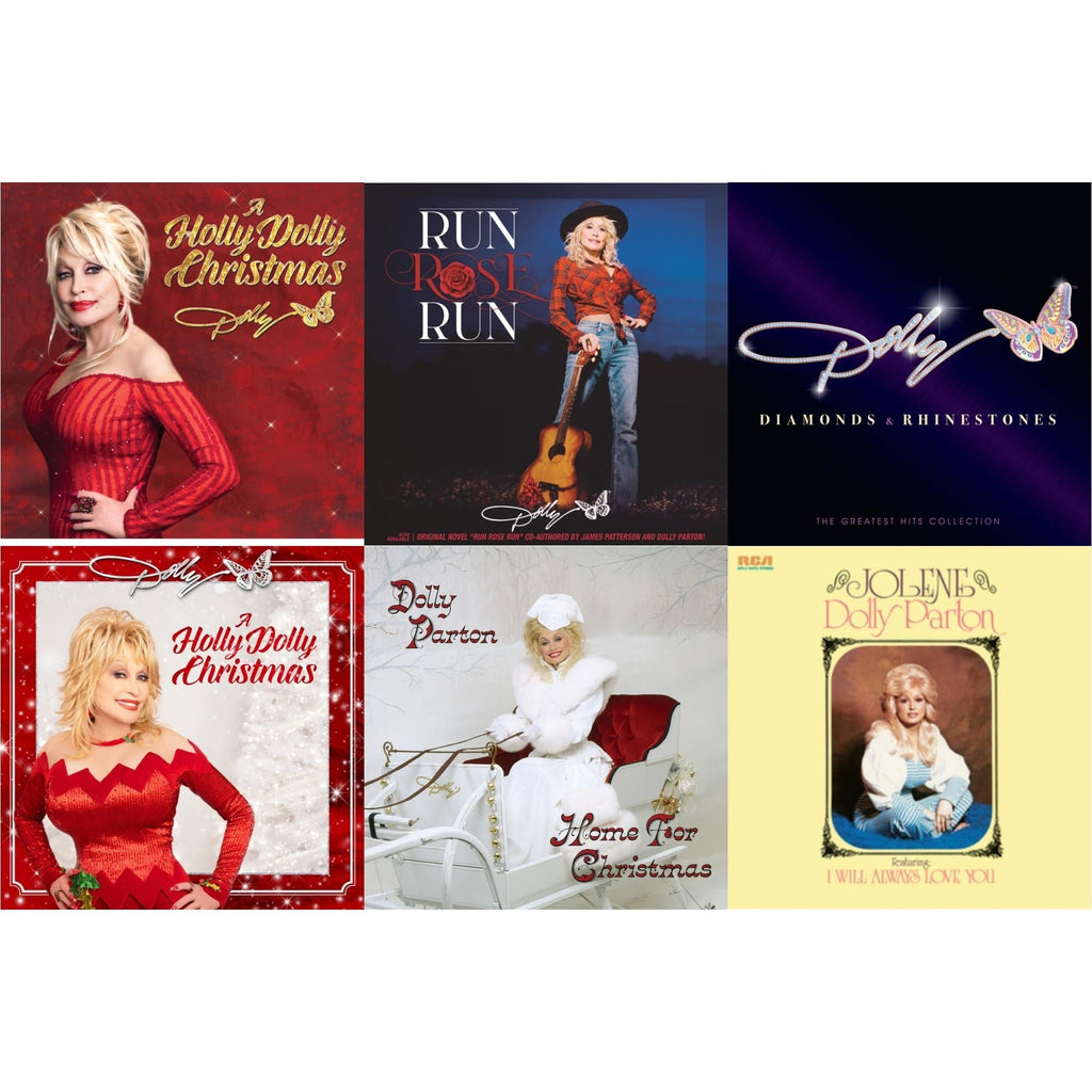 Holly Dolly Christmas (Ultimate Deluxe Edition) & Holly Dolly Christmas (Opaque Red LP Vinyl) & Jolene (140G/Dl Insert) & Run Rose Run & Home For Christmas (140G) & Diamonds & Rhinestones: The Greatest Hits Collection (2LP)