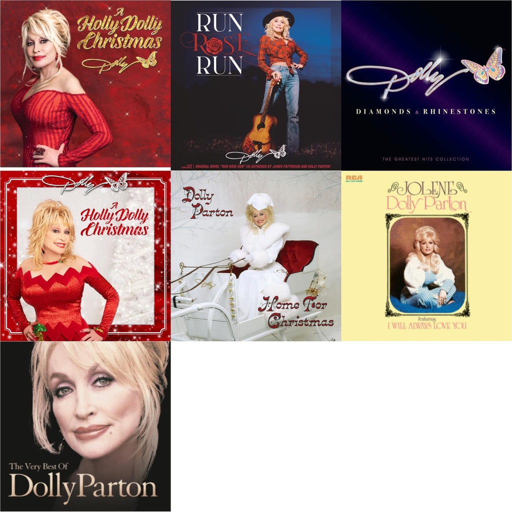 Dolly Parton - Holly Dolly Christmas (Ultimate Deluxe Edition) & Run Rose Run & Diamonds & Rhinestones: The Greatest Hits Collection (2LP) & Holly Dolly Christmas (Opaque Red LP Vinyl) & Home For Christmas (140G) & Jolene (140G/Dl Insert) & Very Best