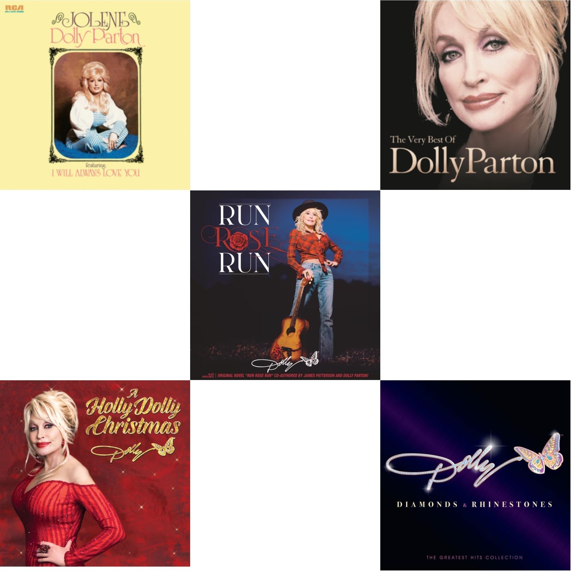 Holly Dolly Christmas (Ultimate Deluxe Edition) & Jolene (140G/Dl Insert) & Run Rose Run & Very Best Of Dolly Parton (2LP) & Diamonds & Rhinestones: The Greatest Hits Collection (2LP)