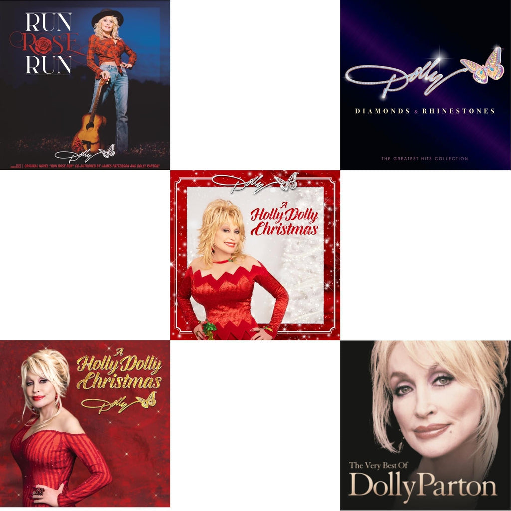Holly Dolly Christmas (Ultimate Deluxe Edition) & Holly Dolly Christmas (Opaque Red LP Vinyl) & Run Rose Run & Very Best Of Dolly Parton (2LP) & Diamonds & Rhinestones: The Greatest Hits Collection (2LP)