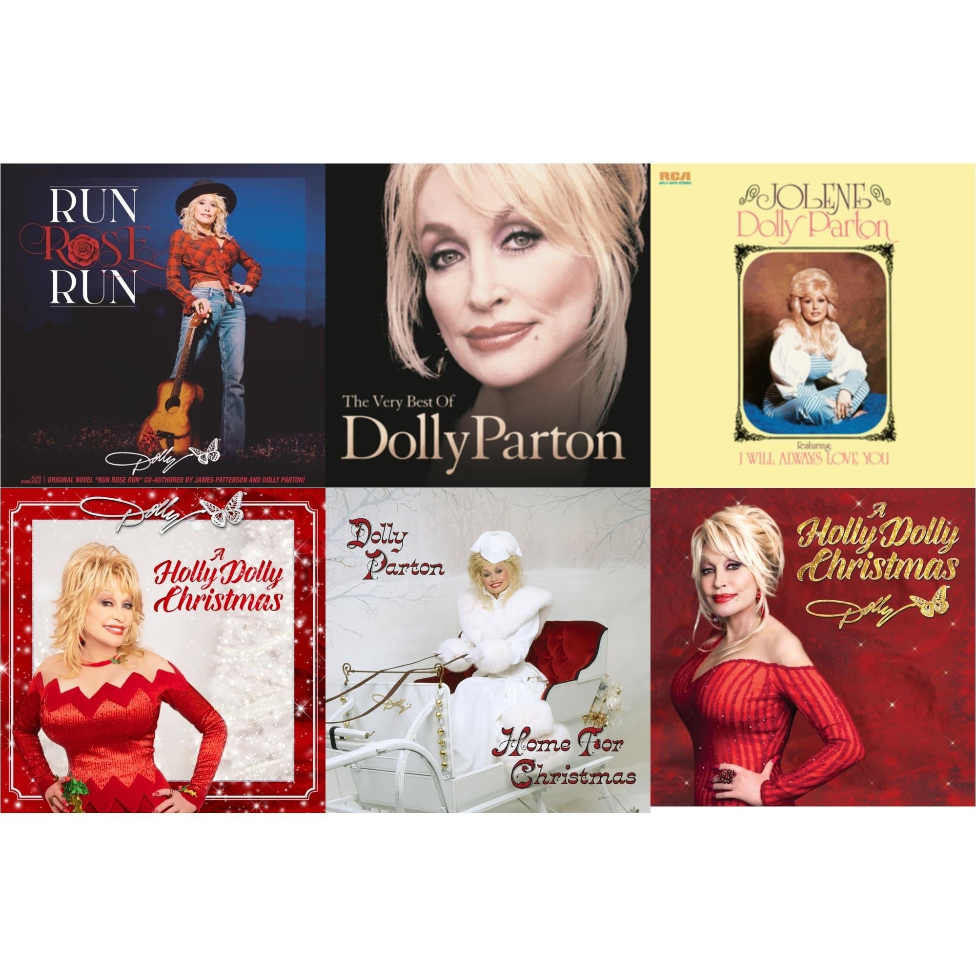 Holly Dolly Christmas (Ultimate Deluxe Edition) & Holly Dolly Christmas (Opaque Red LP Vinyl) & Jolene (140G/Dl Insert) & Run Rose Run & Very Best Of Dolly Parton (2LP) & Home For Christmas (140G)