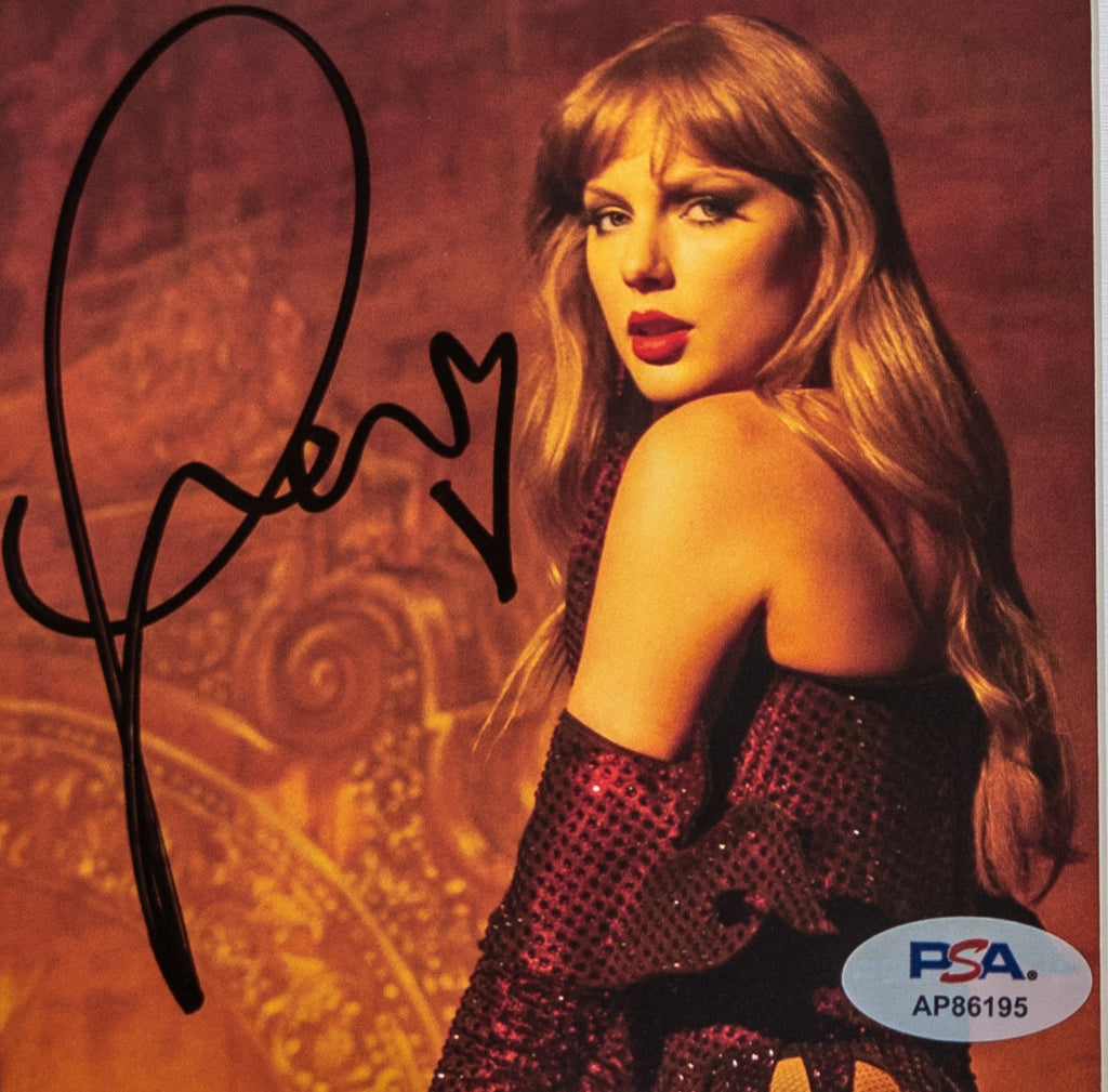 Taylor Swift Signed CD Cover Framed PSA/DNA The Life of a Showgirl