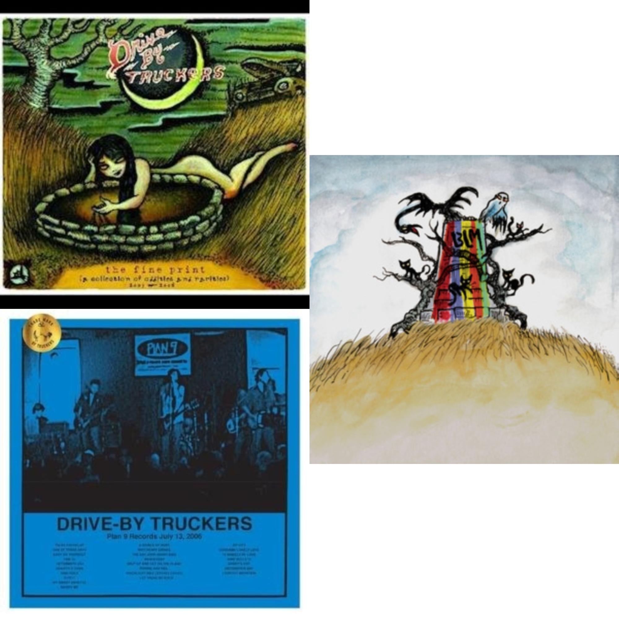 Drive-By Truckers - Fine Print (Clear With Green Splatter Vinyl/Limited Edition/2LP/180G) & Plan 9 Records July 13, 2006 (3LP) & New Ok (Red LP Vinyl)
