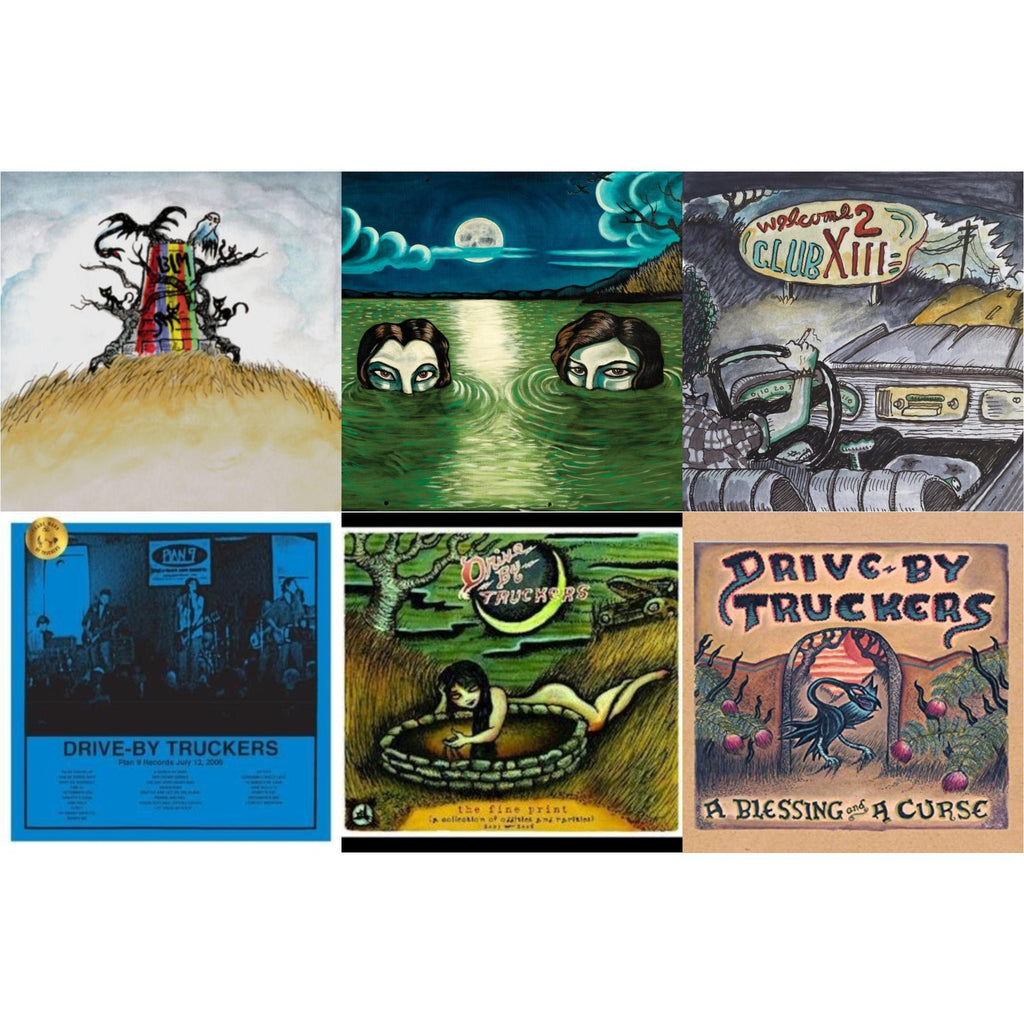 Drive-By Truckers - New Ok (Red LP Vinyl) & English Oceans (10-Year Edition) (2LP/Sea-Glass Blue W/ D-Side Etching) & Welcome 2 Club Xiii & Plan 9 Records July 13, 2006 (3LP) & Fine Print (Clear With Green Splatter Vinyl/Limited Edition/2LP/180G) &